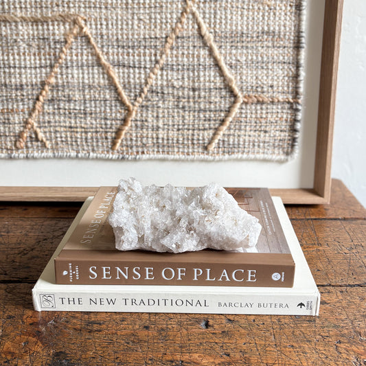 decorative clear quartz crystal cluster