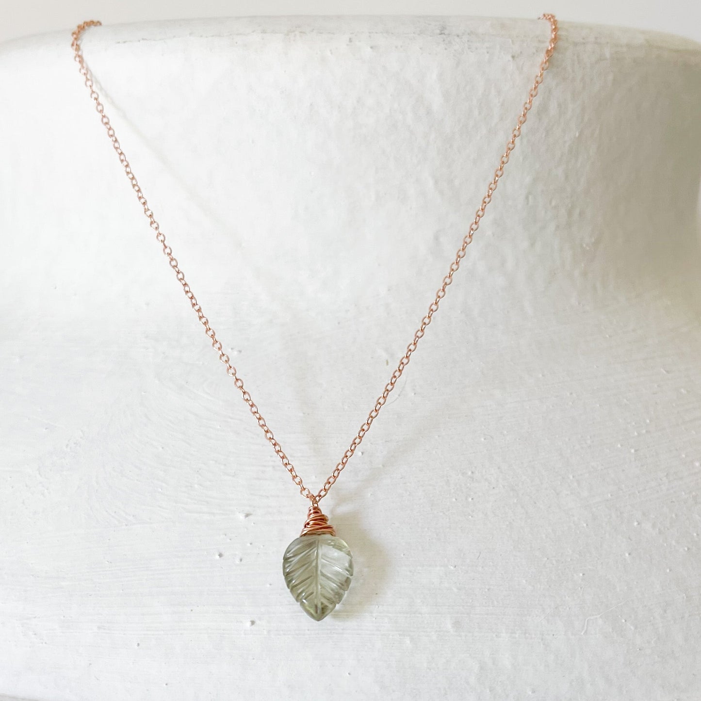 green crystal pendant necklace