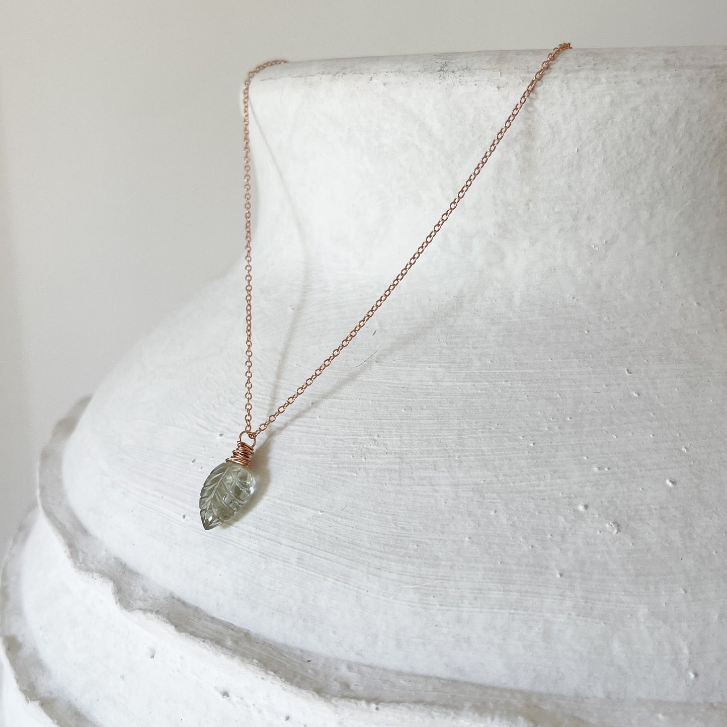 green amethyst gemstone pendant necklace
