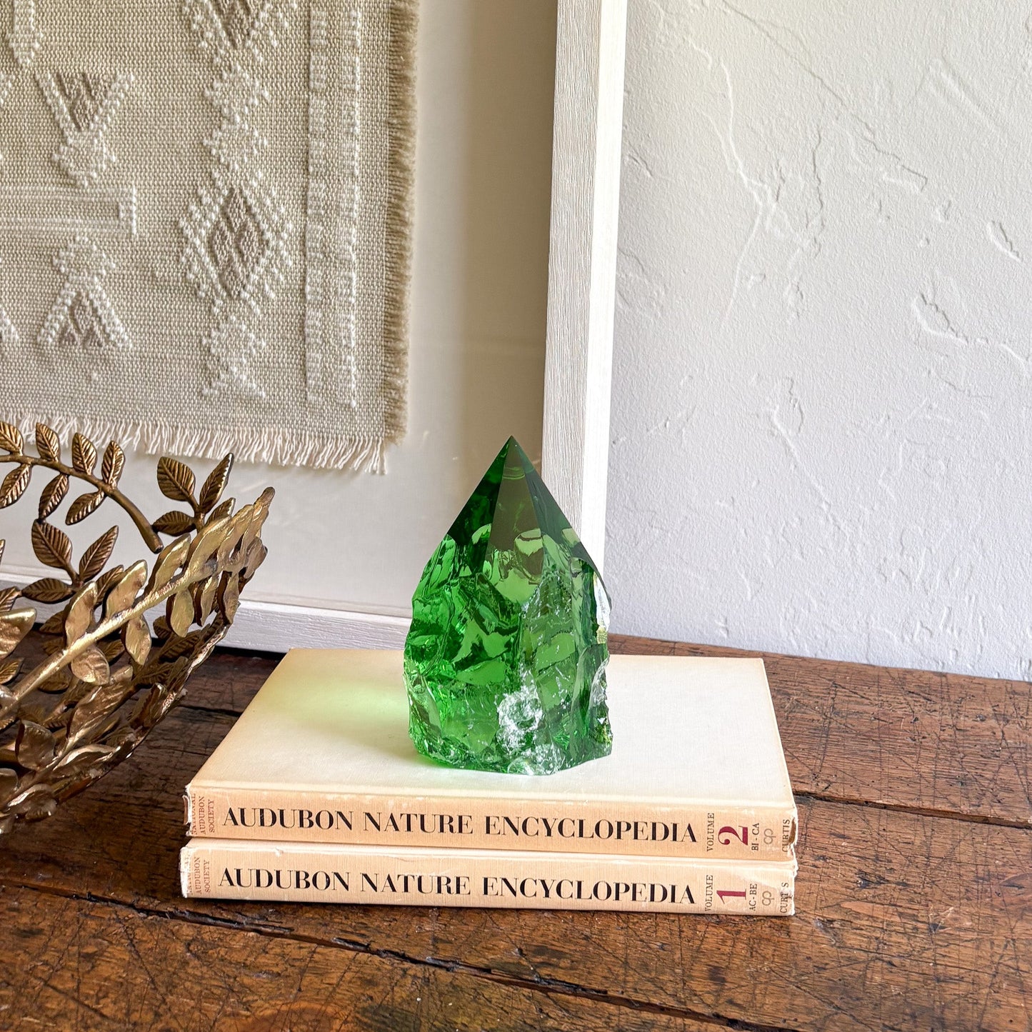 green glass home decor