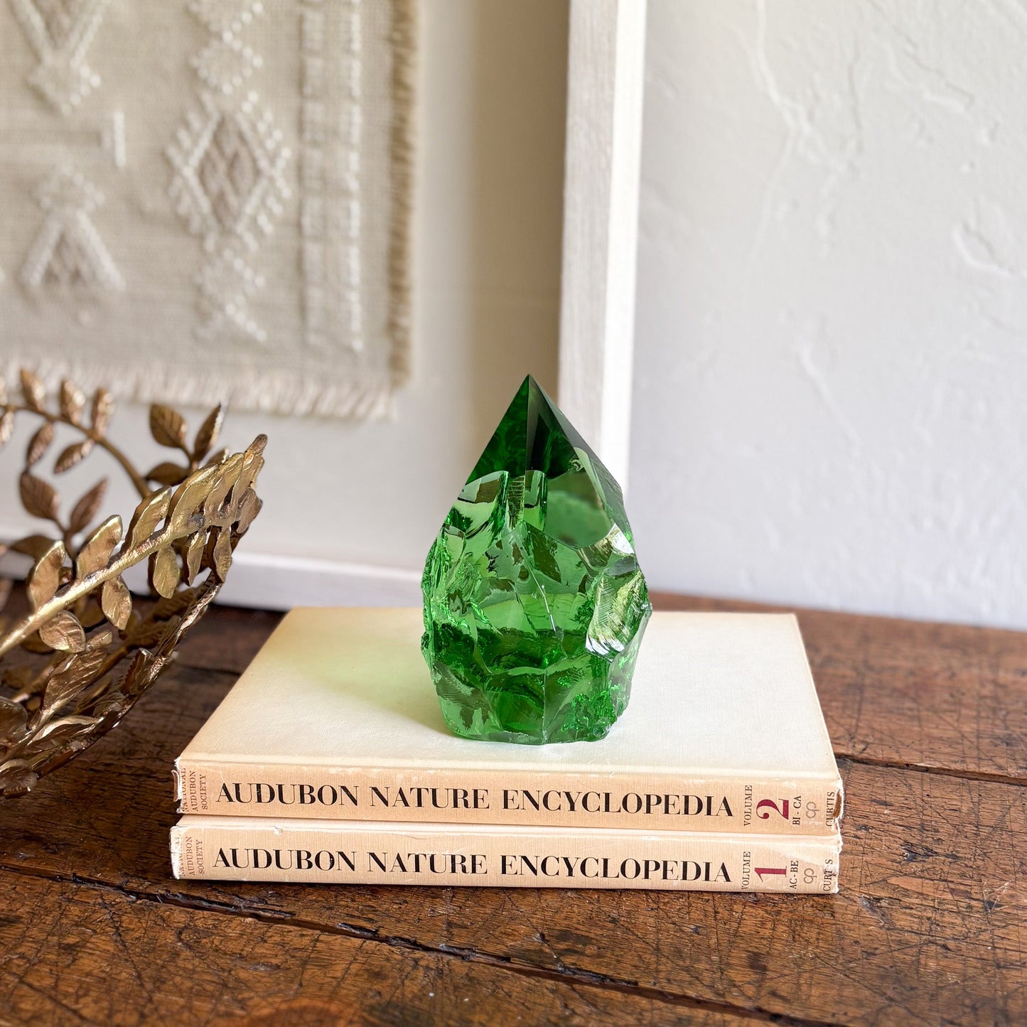 decorative green glass point