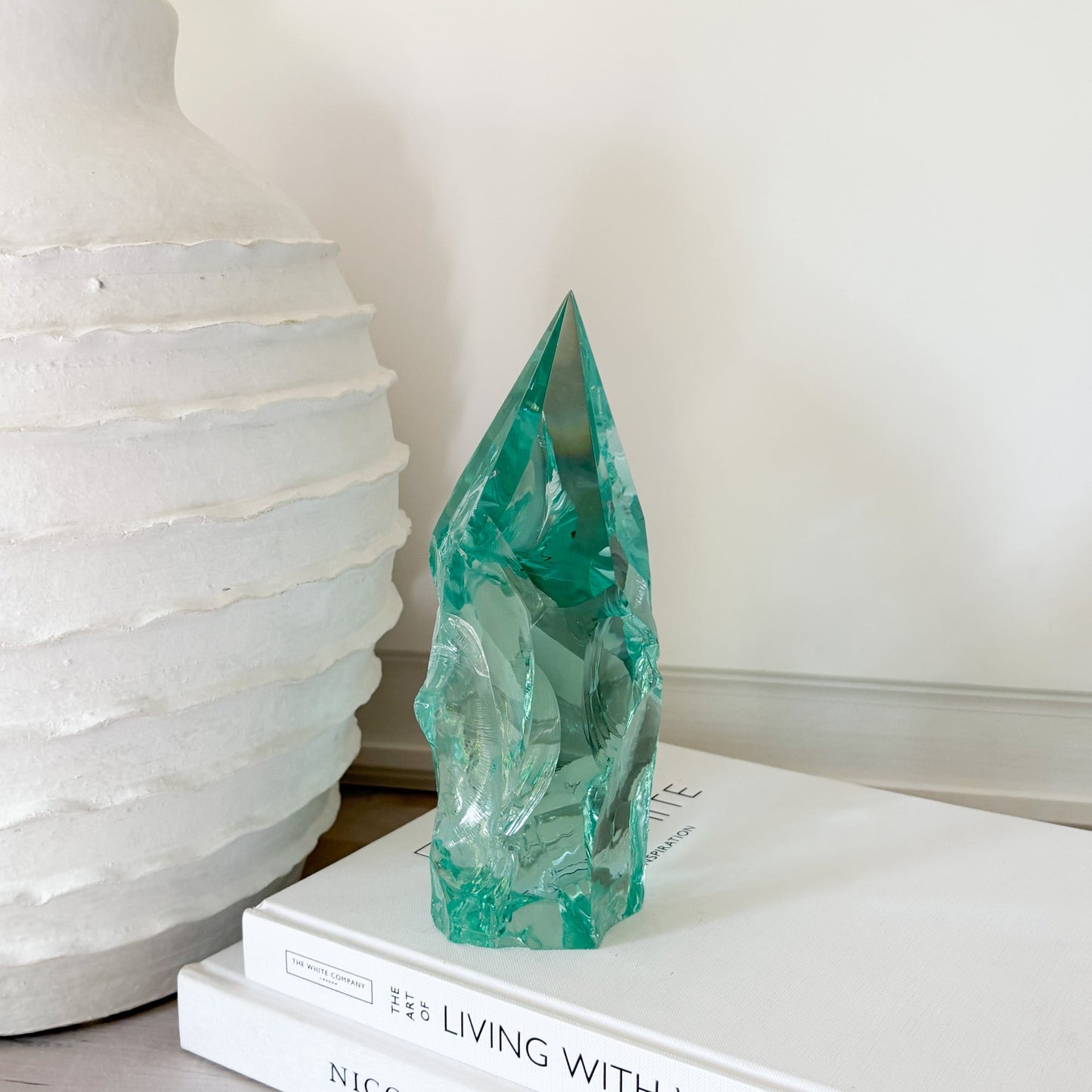 green glass home accents