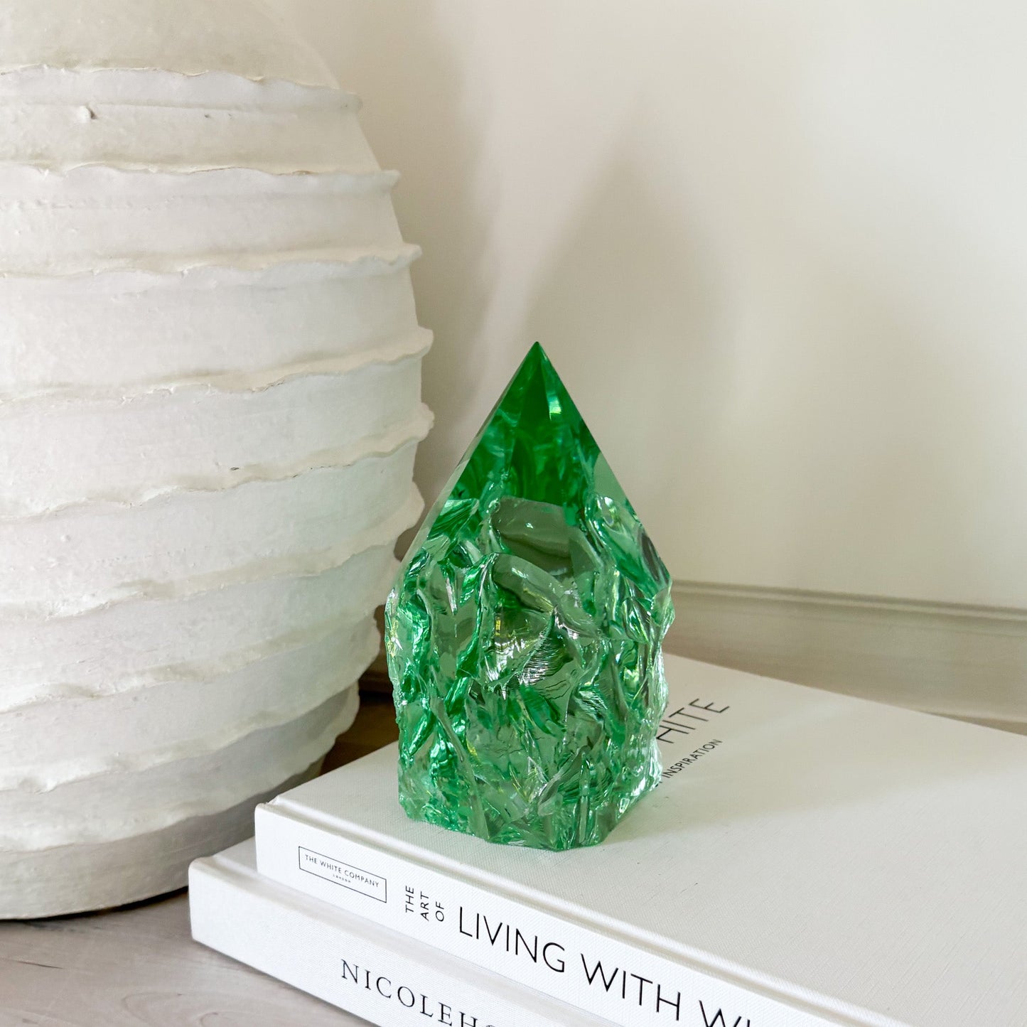 green glass rustic point