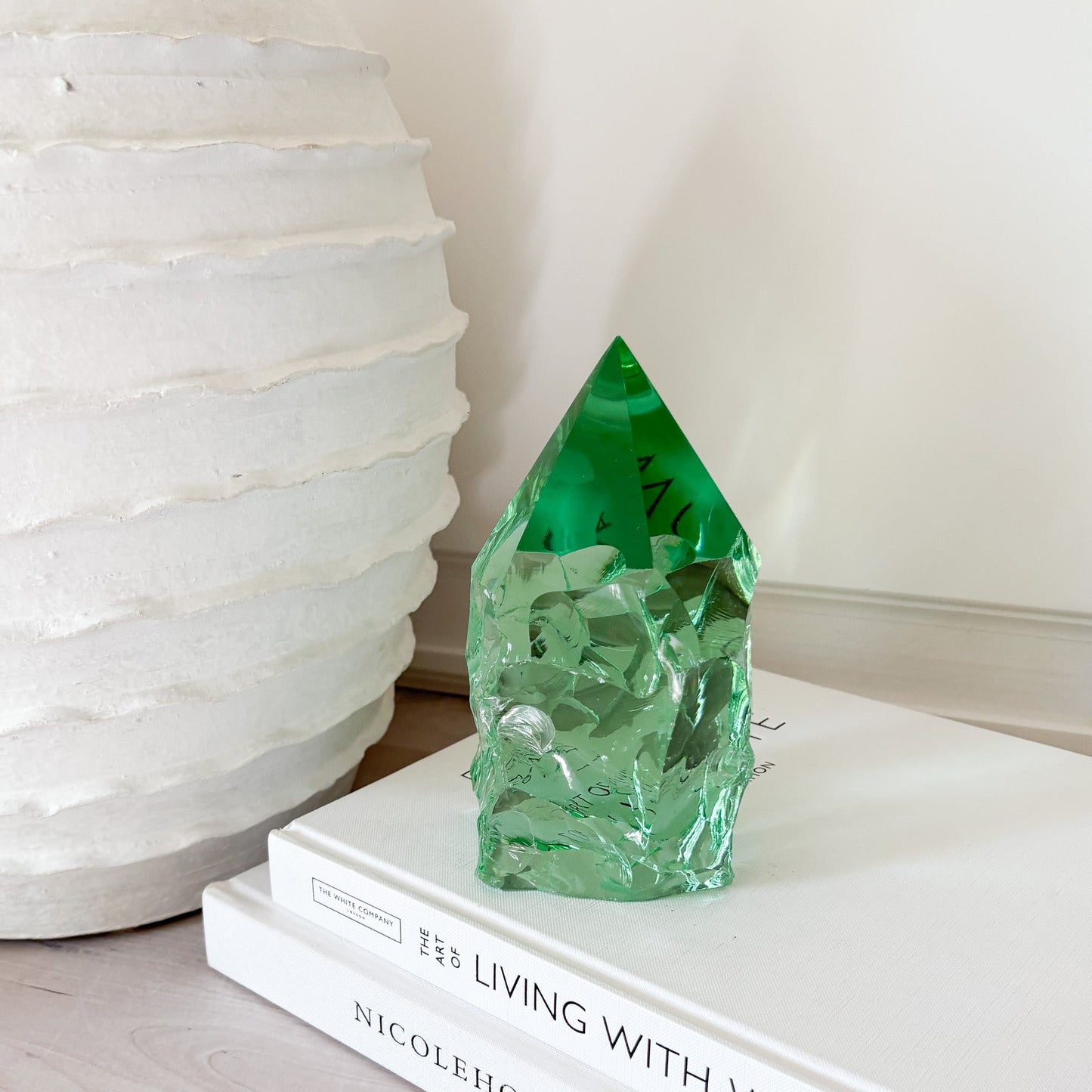 green glass home accents