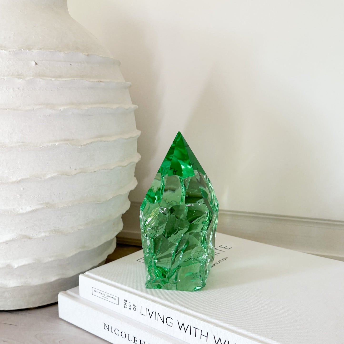 modern green glass home decor