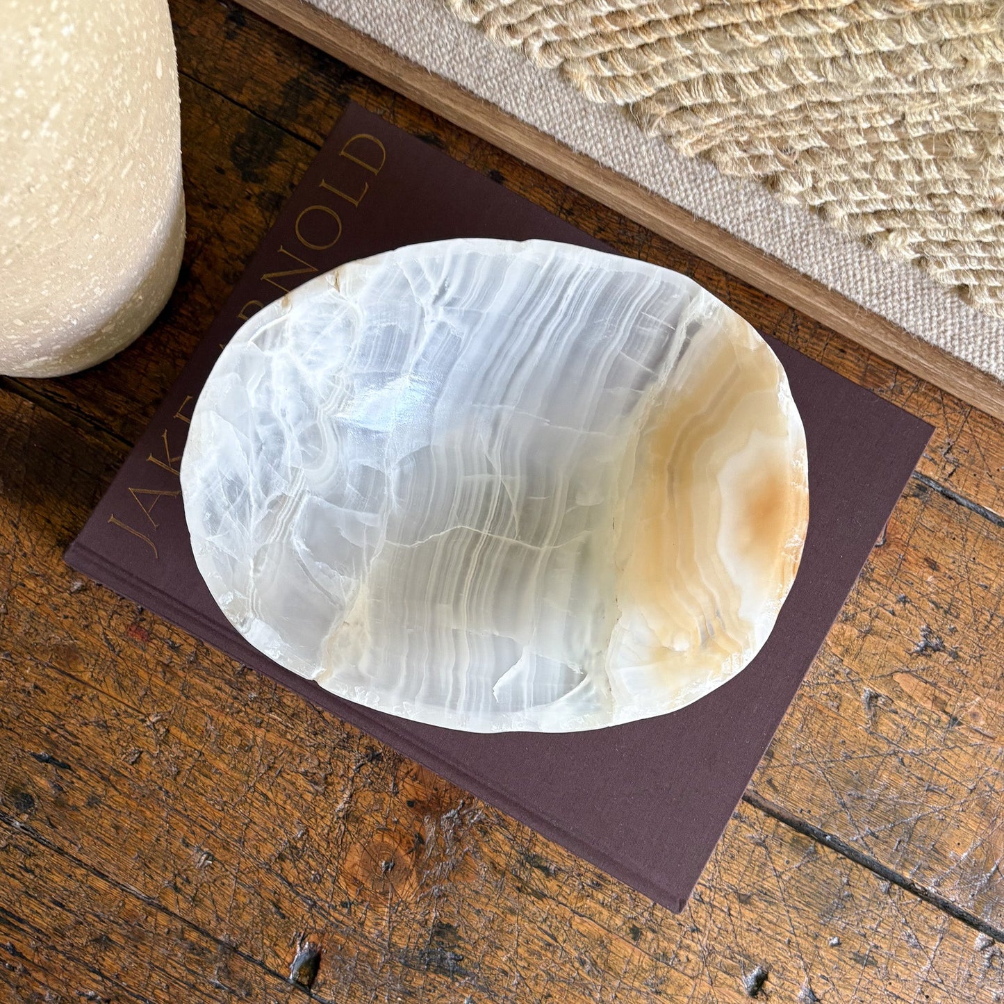 white onyx coffee table bowl