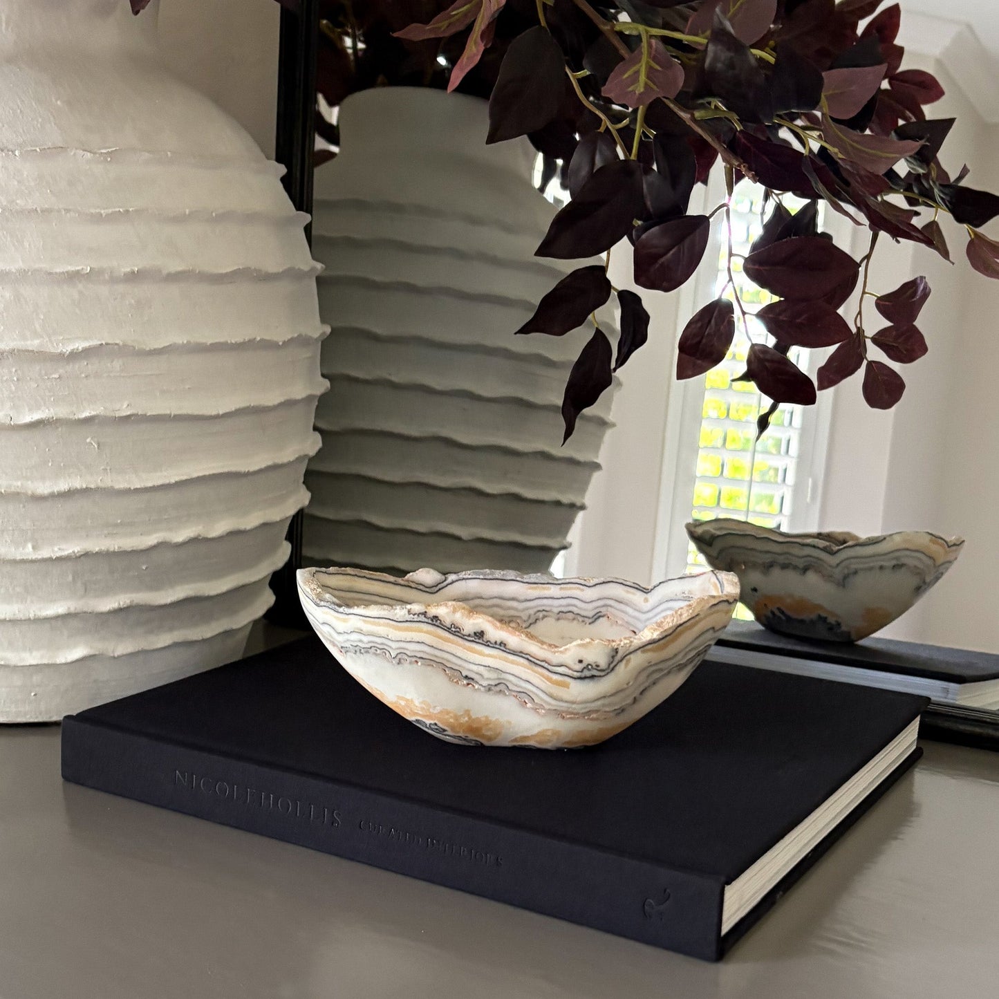 natural zebra onyx bowl