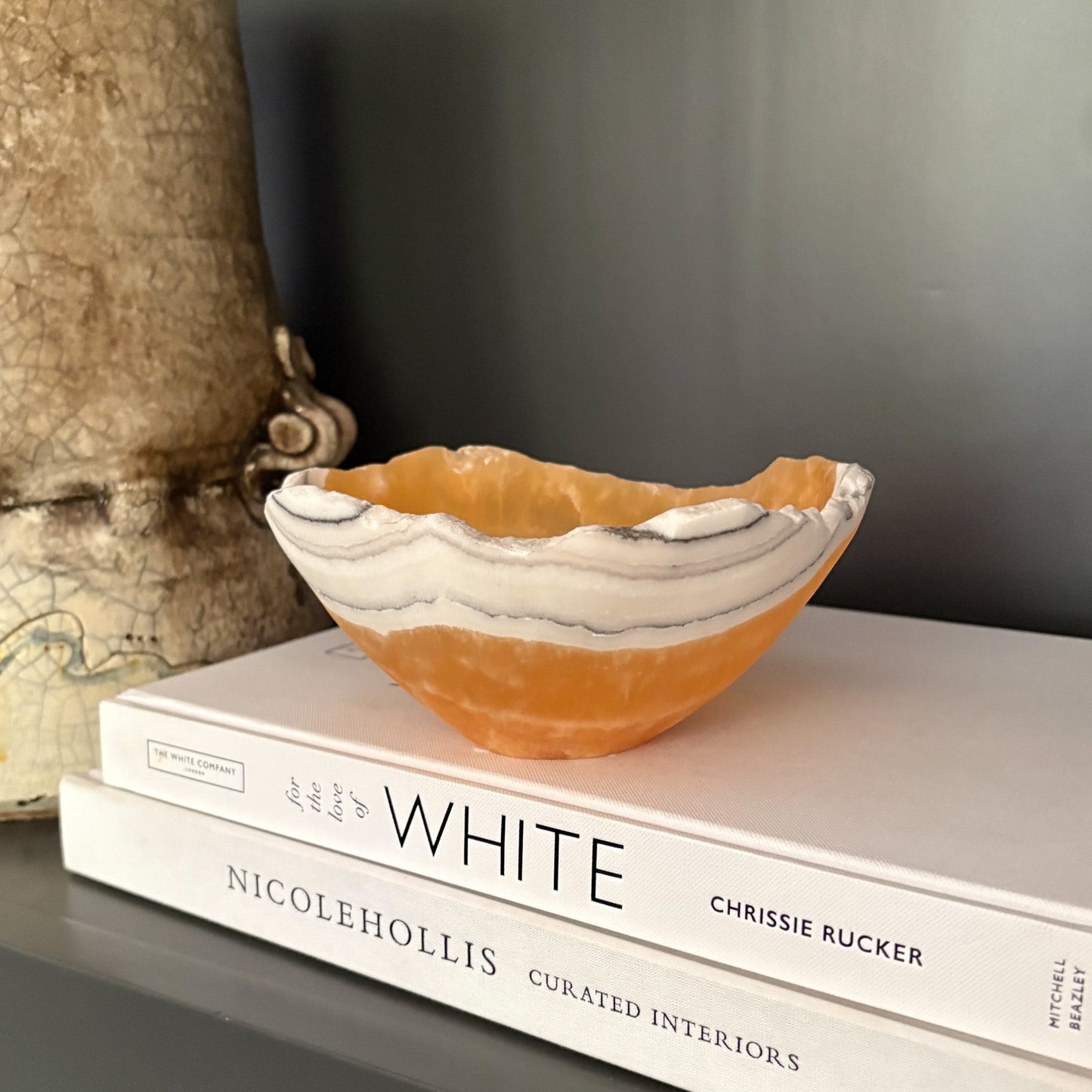 decorative zebra onyx bowl