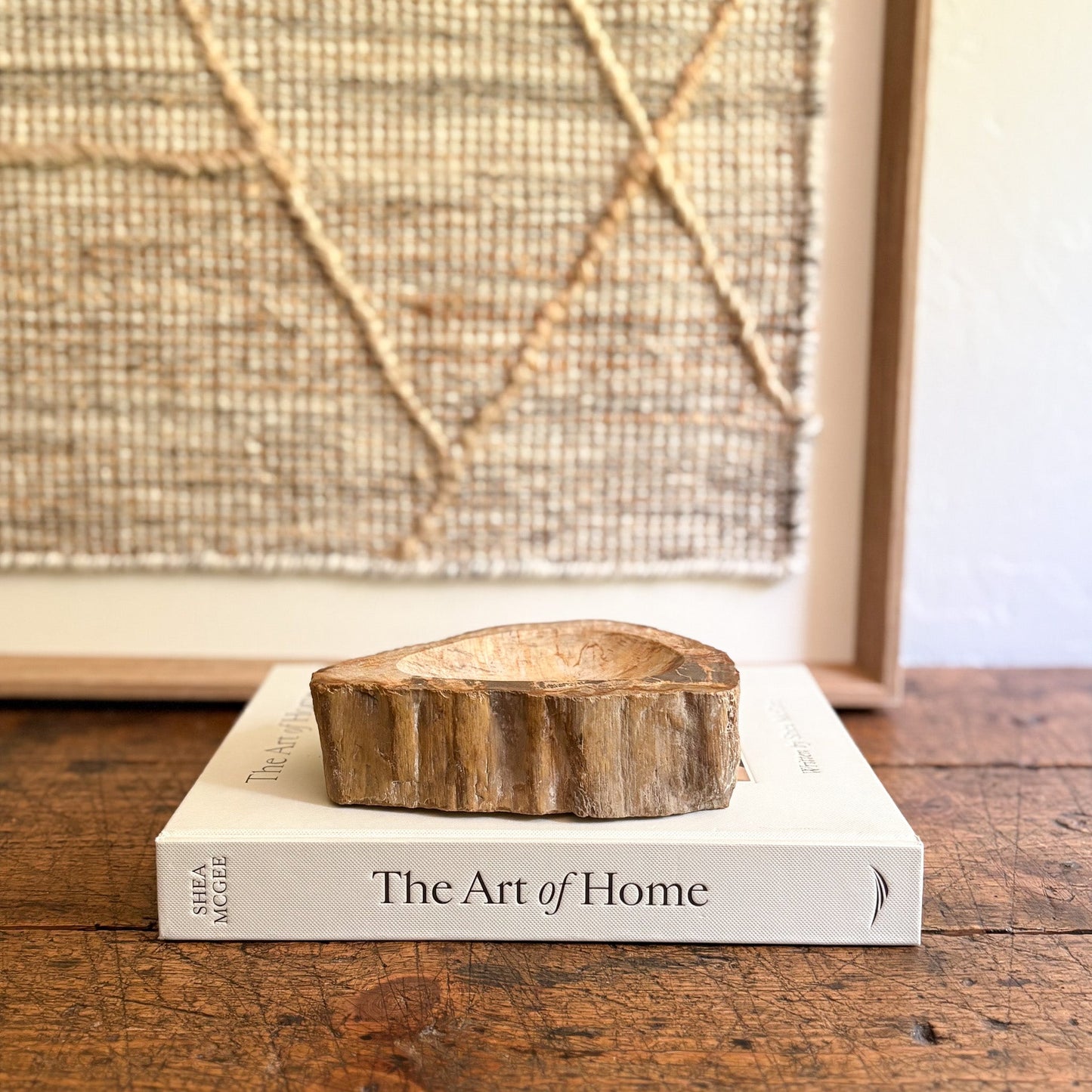 petrified wood decorative bowl