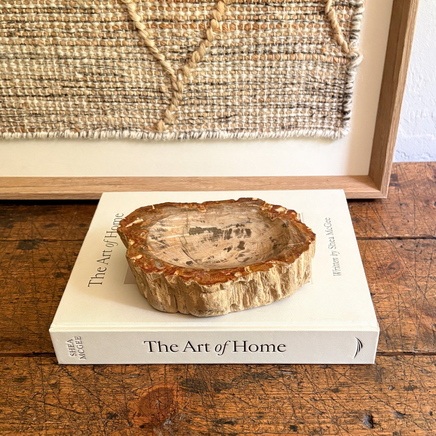 petrified wood dish