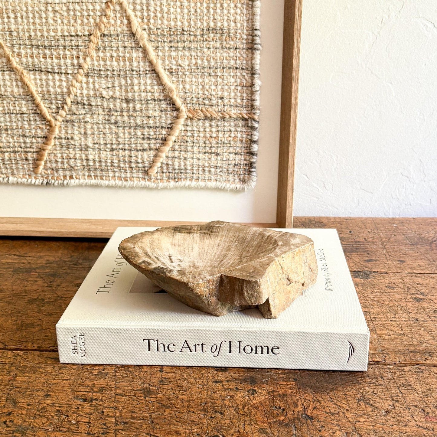 petrified wood dish