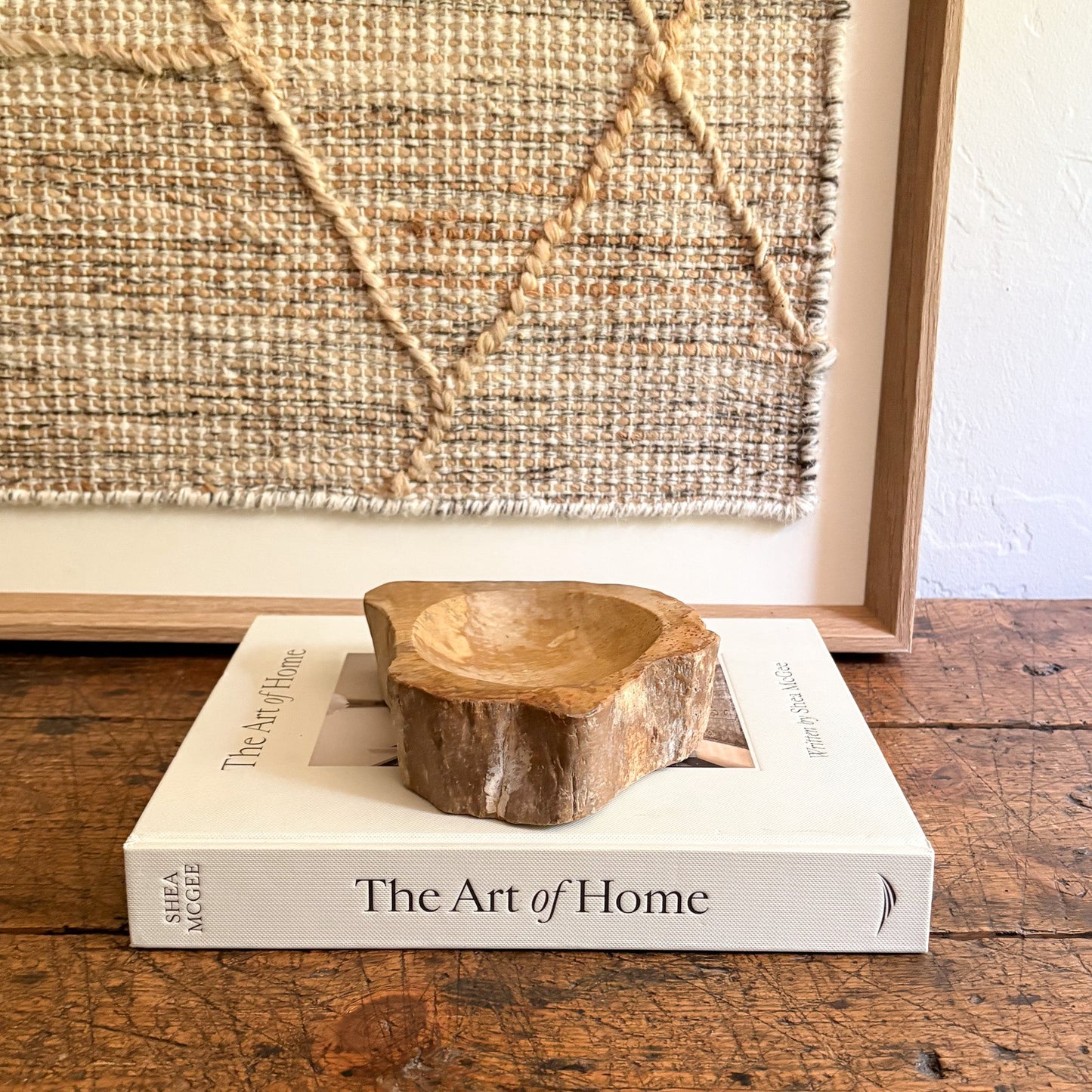 petrified wood accent bowl