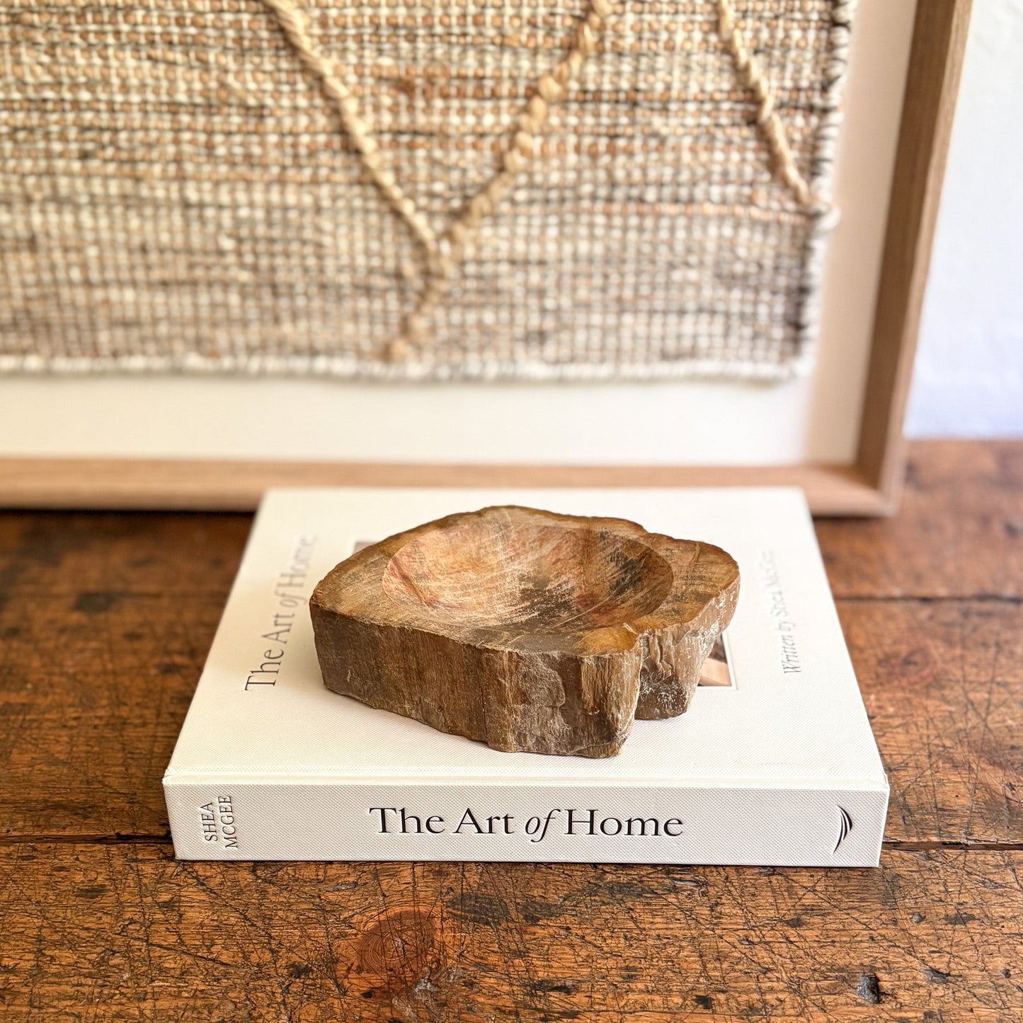 decorative petrified wood dish