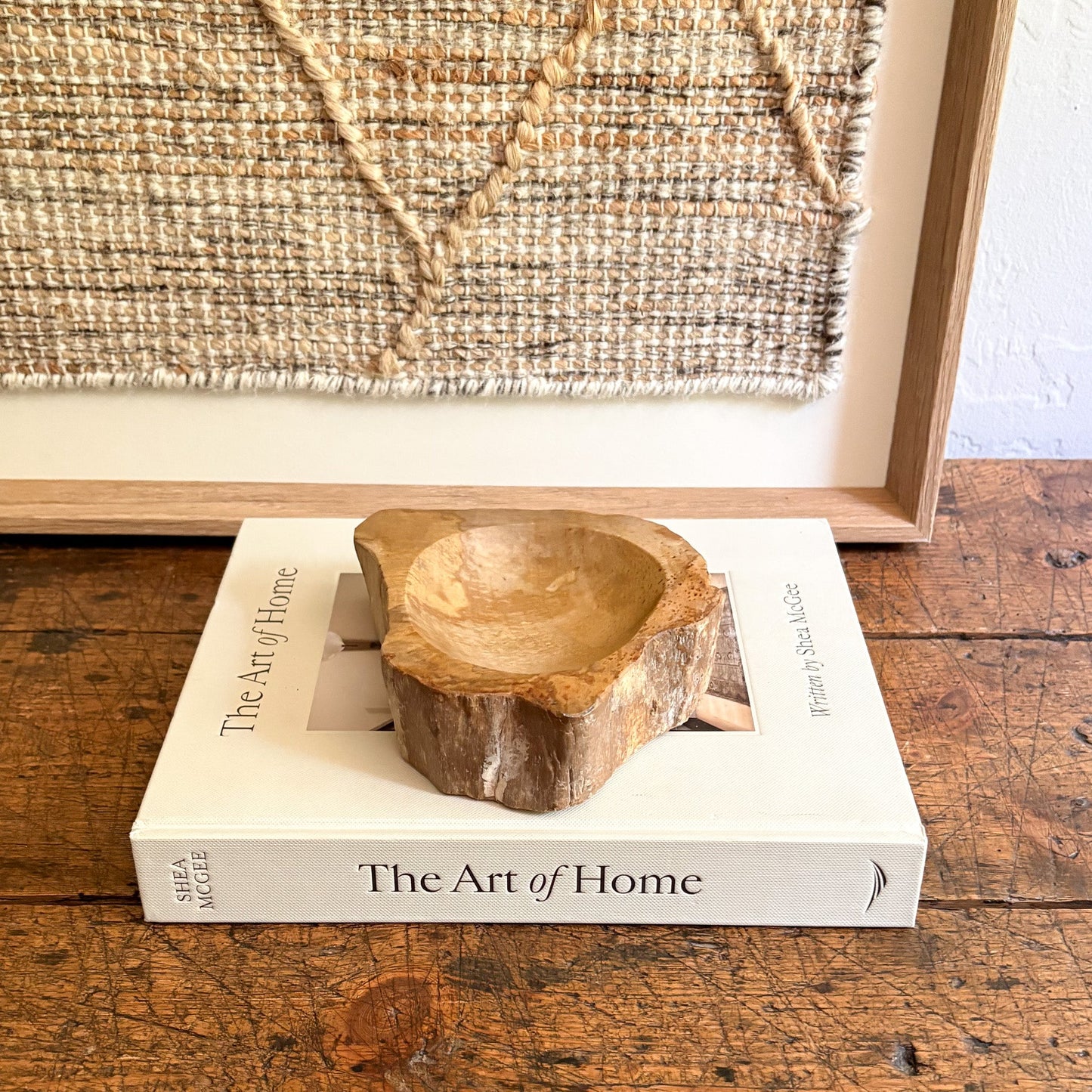 decorative petrified wood dish