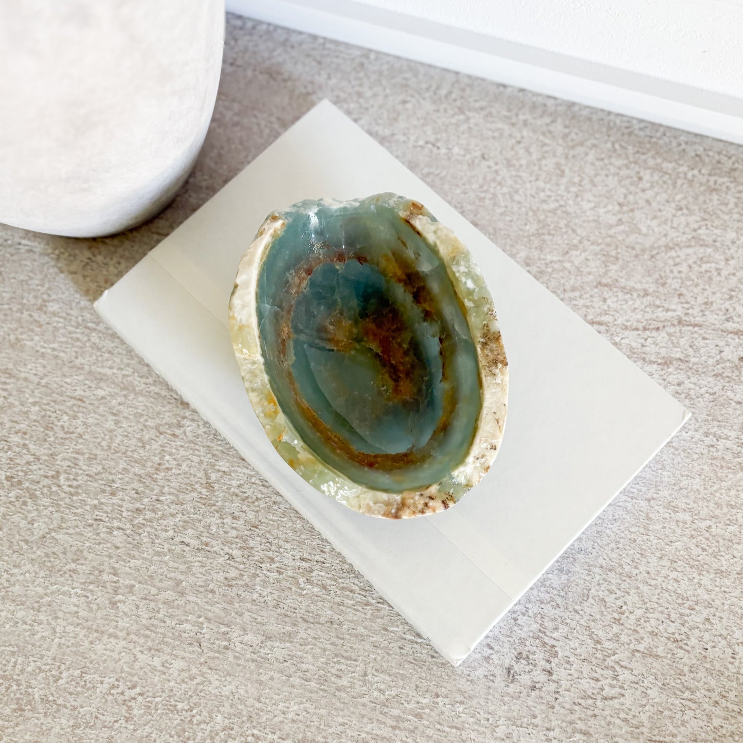 Hand Carved Small Blue Onyx Dish