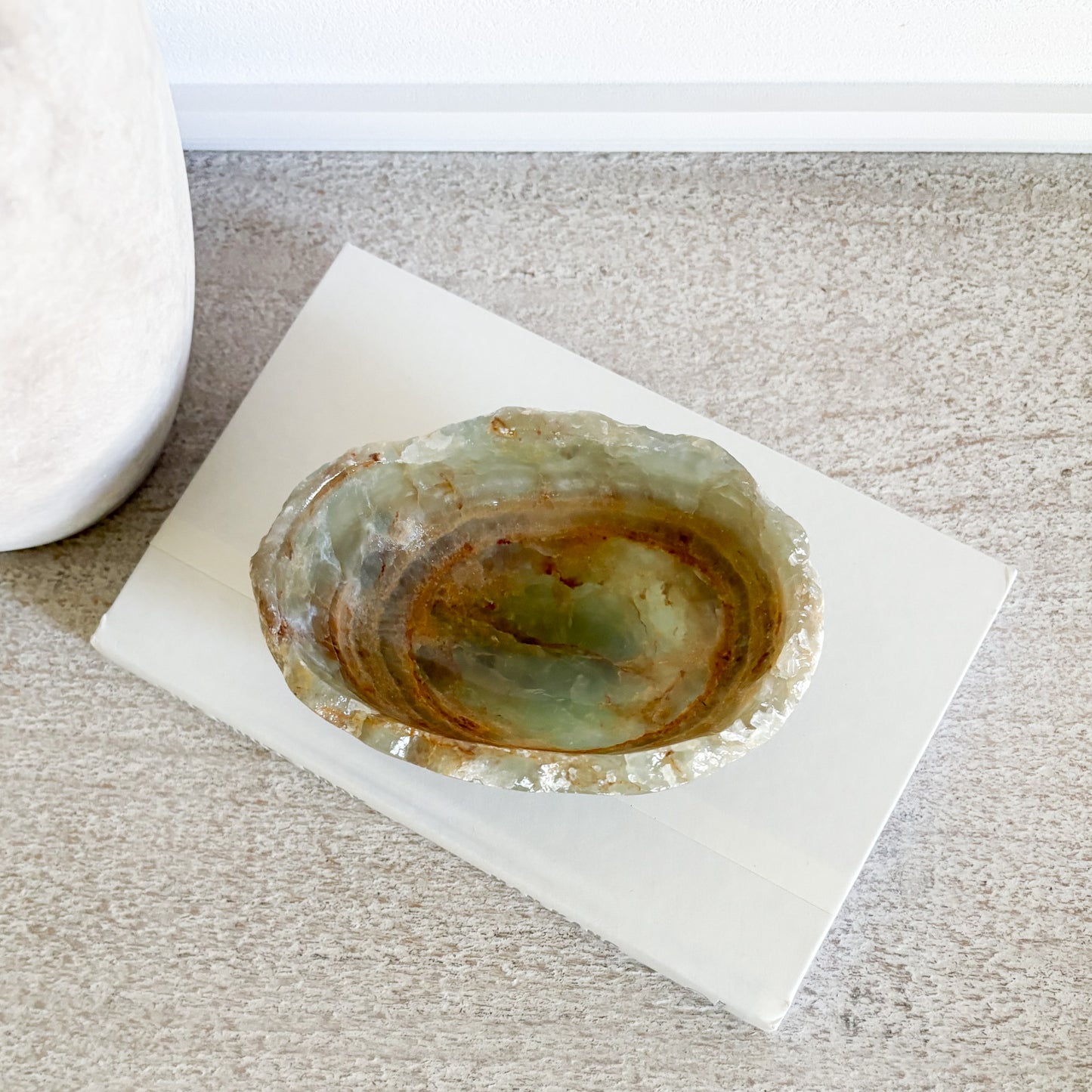 Hand Carved Small Blue Onyx Dish
