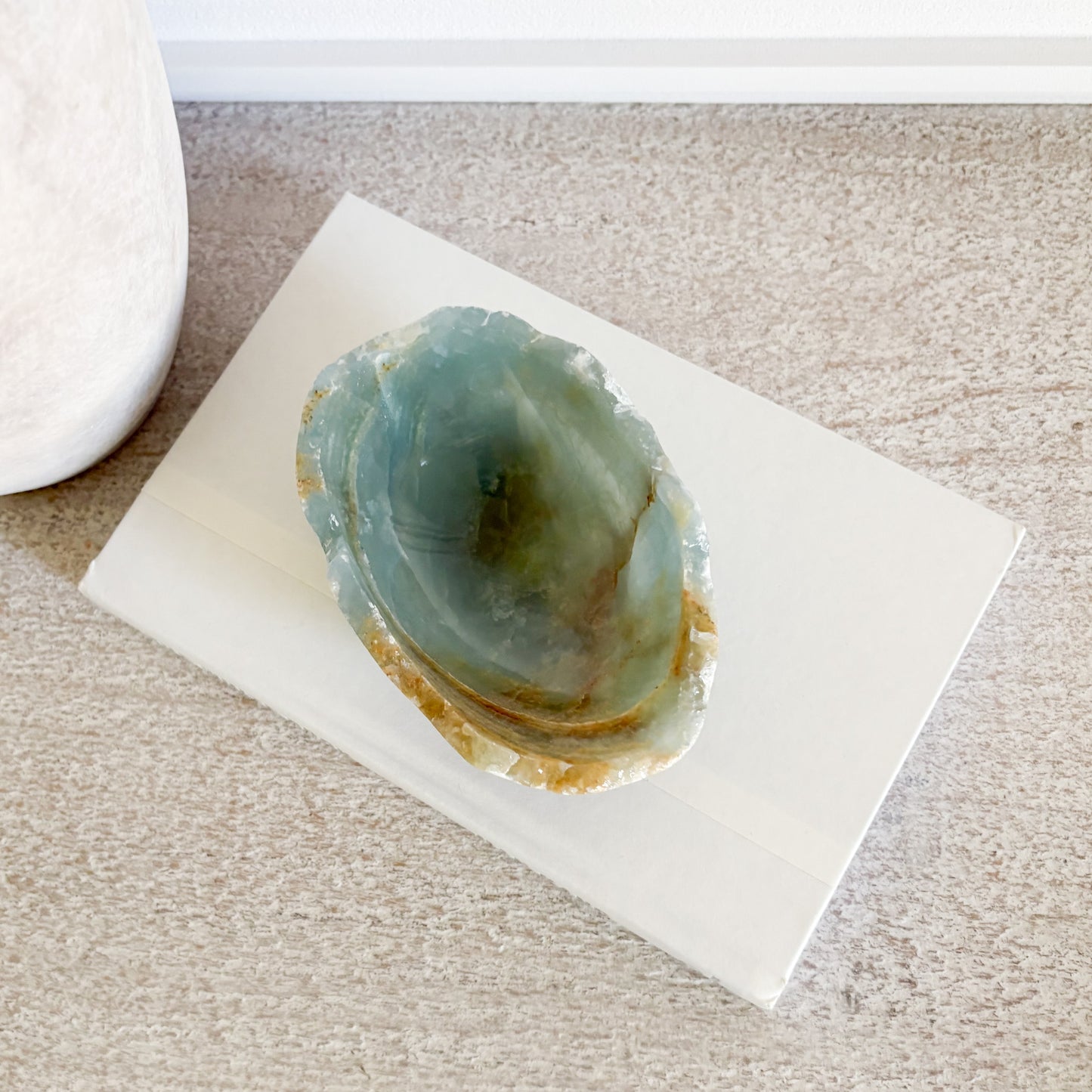 Hand Carved Small Blue Onyx Dish