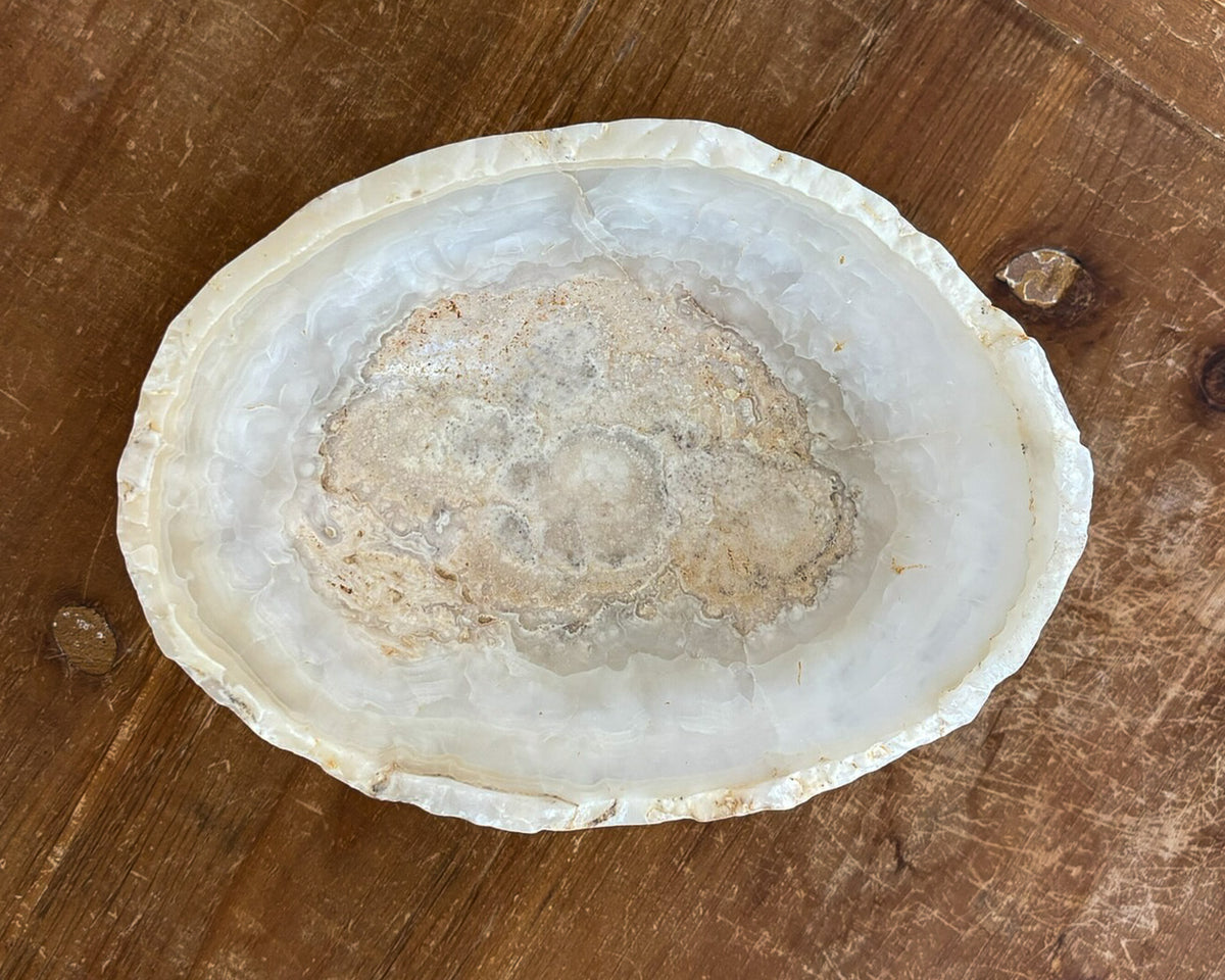 One-of-a-kind small amber onyx bowl hand-carved from natural stone