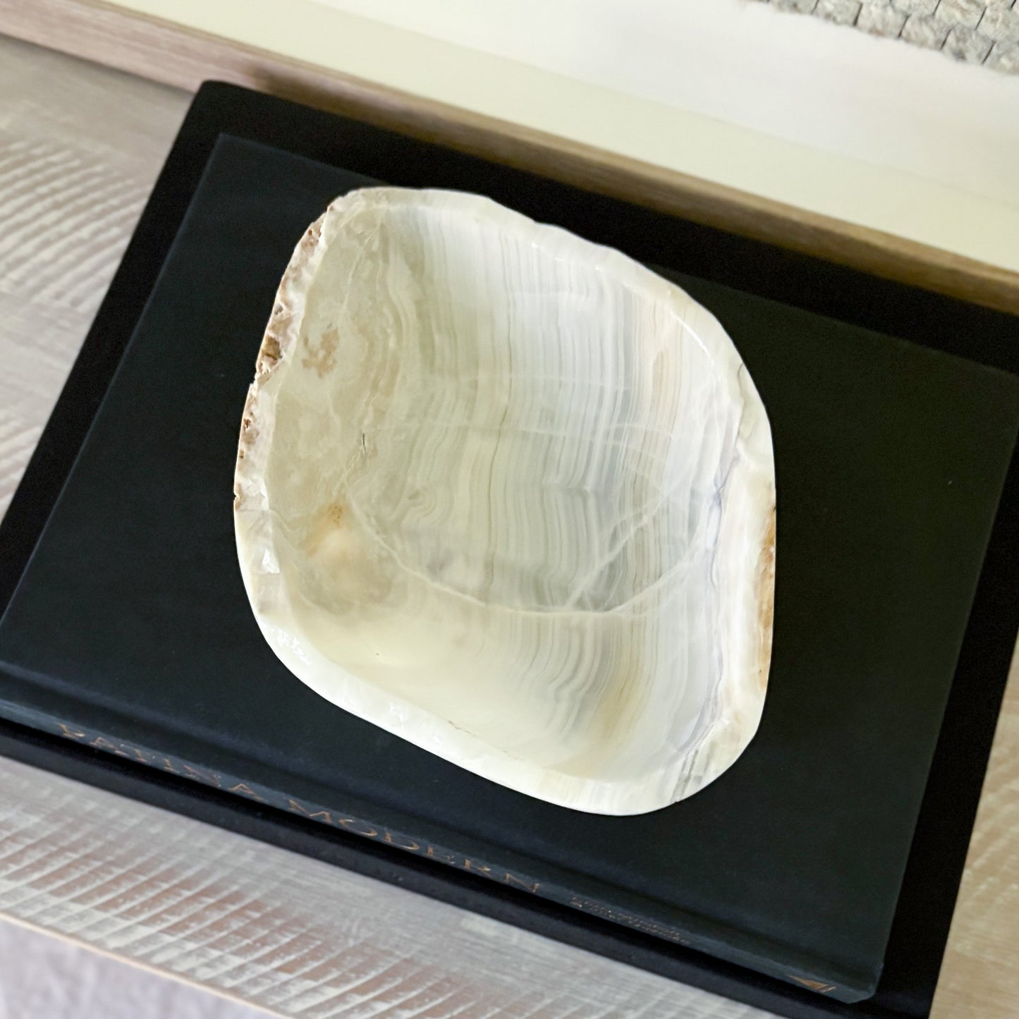 onyx stone accent bowl