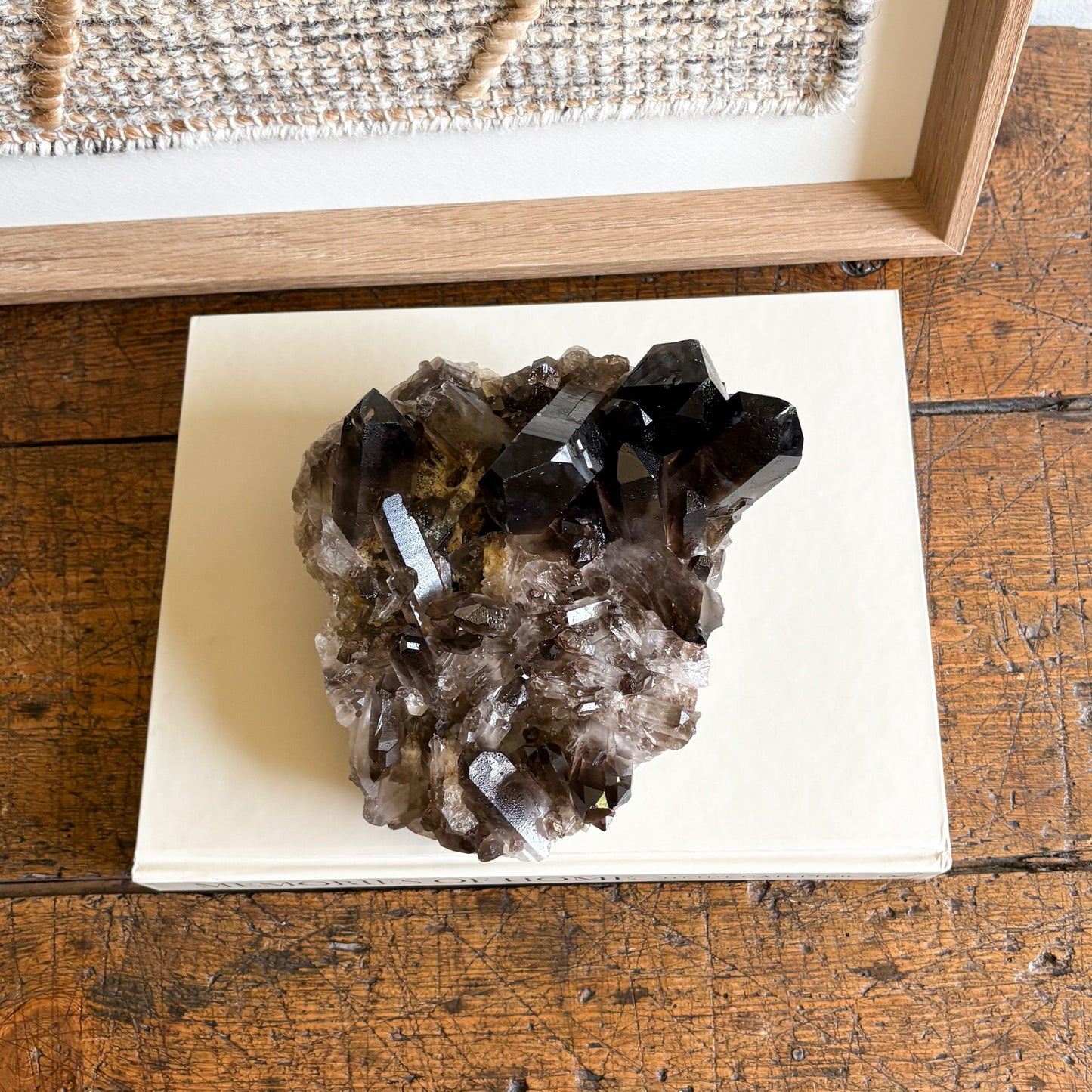 dark quartz crystal, natural home decor
