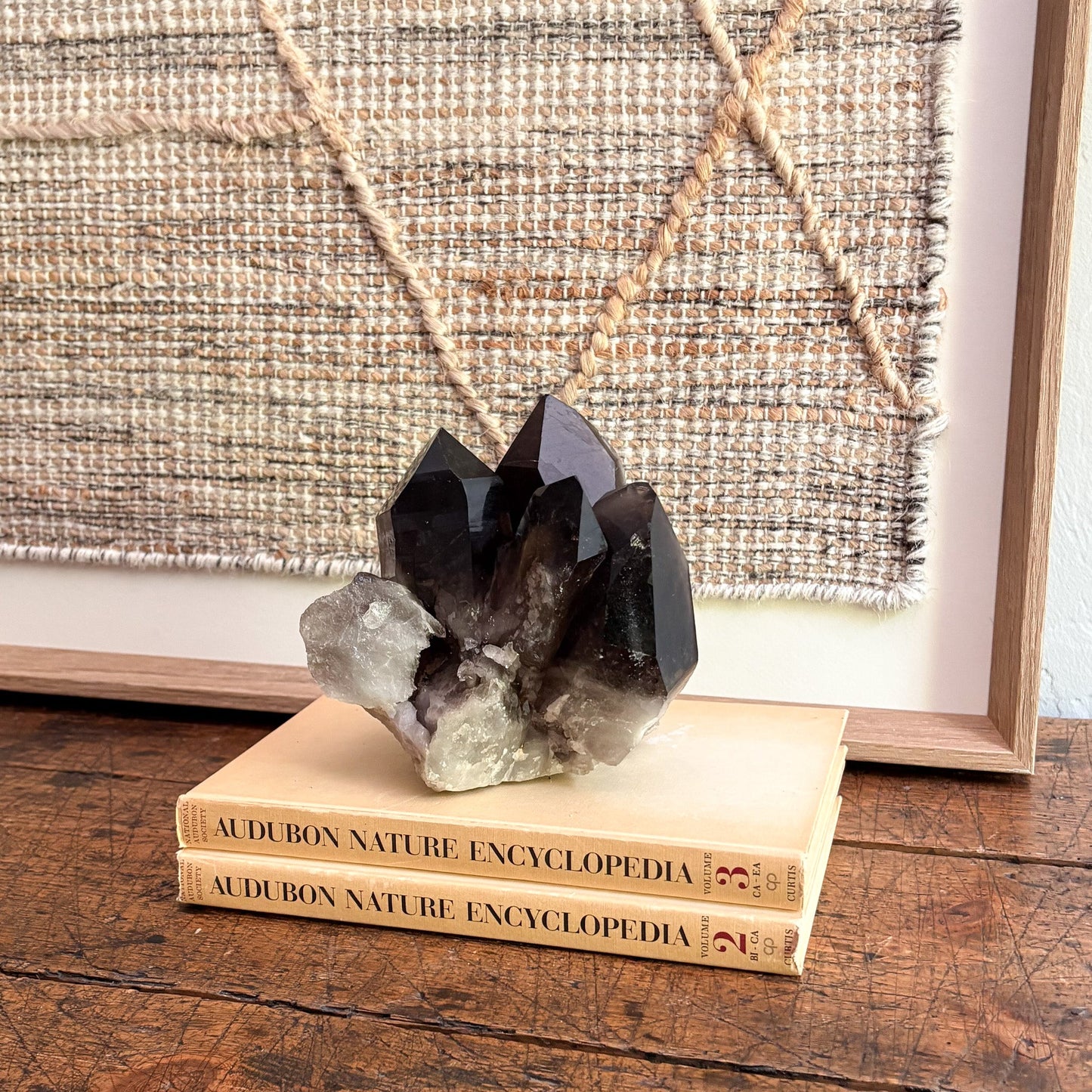 black quartz crystal geode