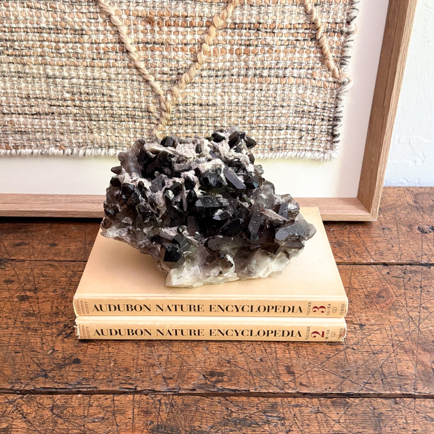 dark quartz crystal cluster