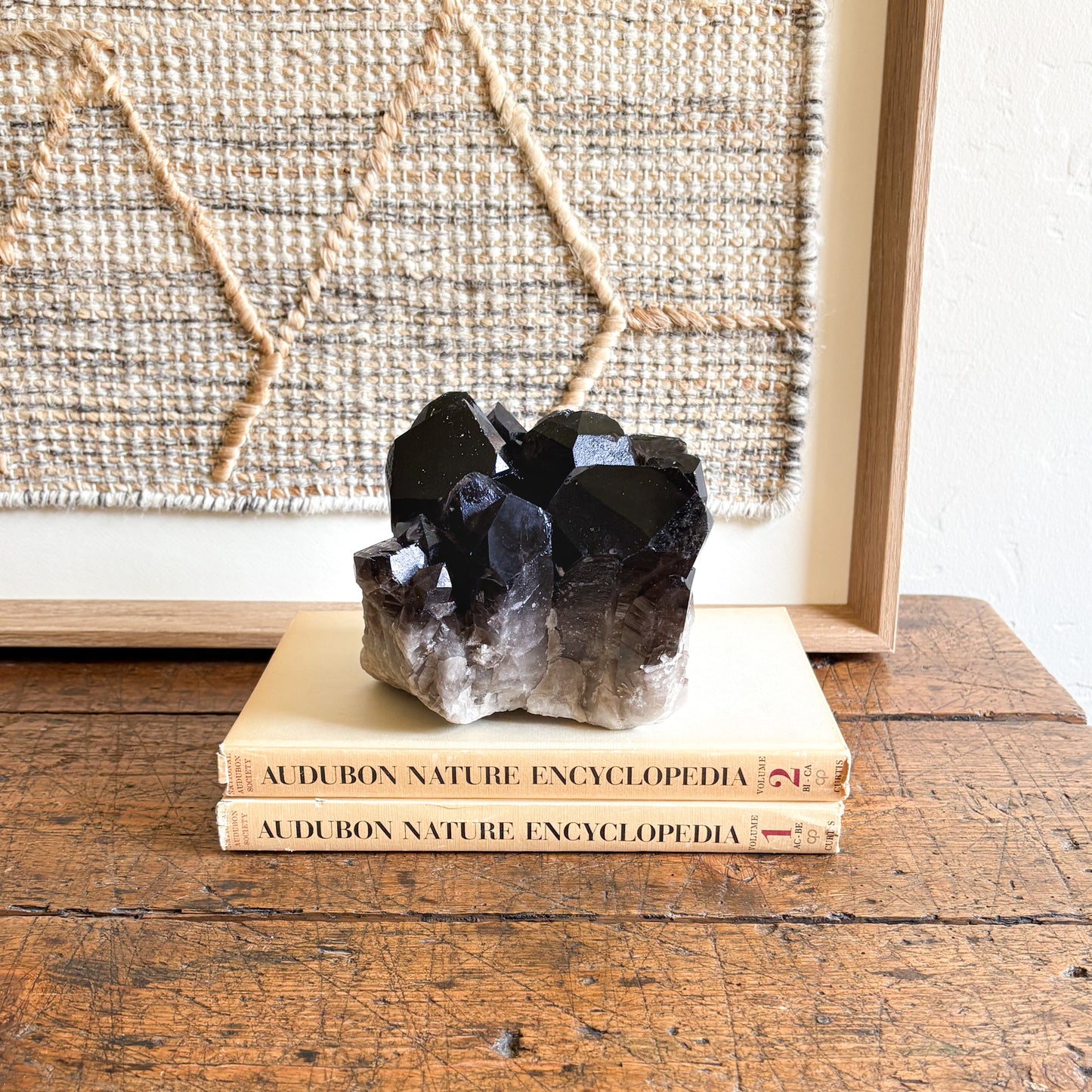 decorative dark quartz crystal cluster