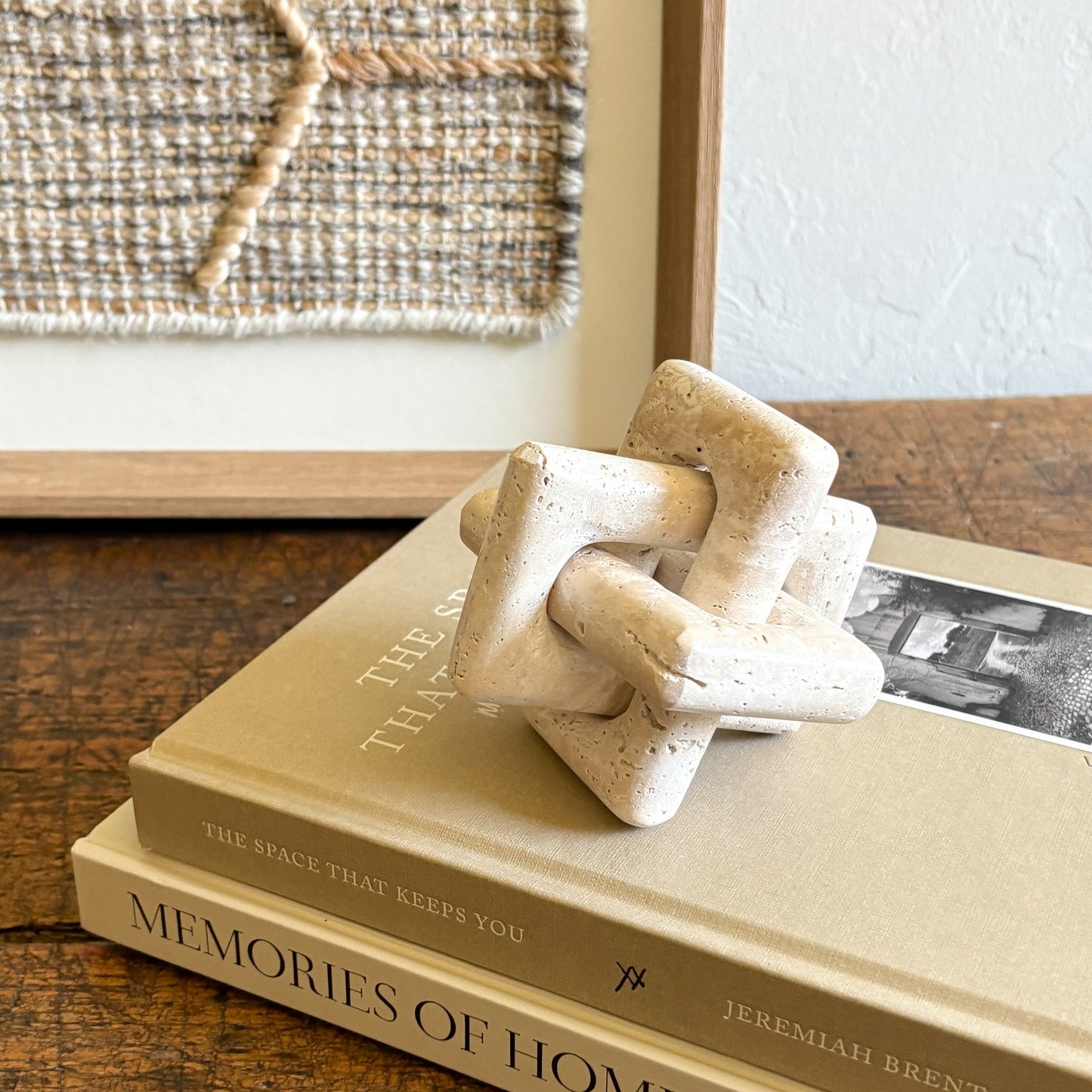 travertine decorative object