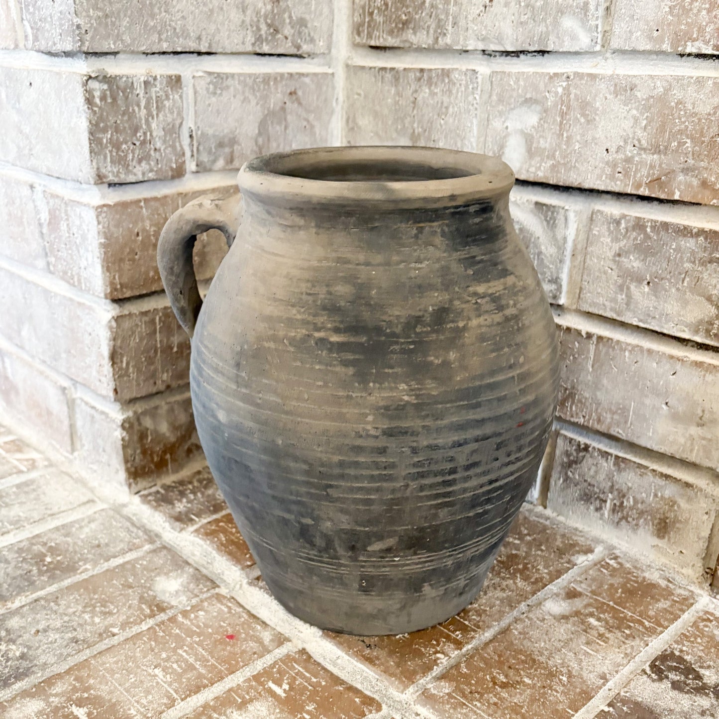 decorative grey vintage vessel