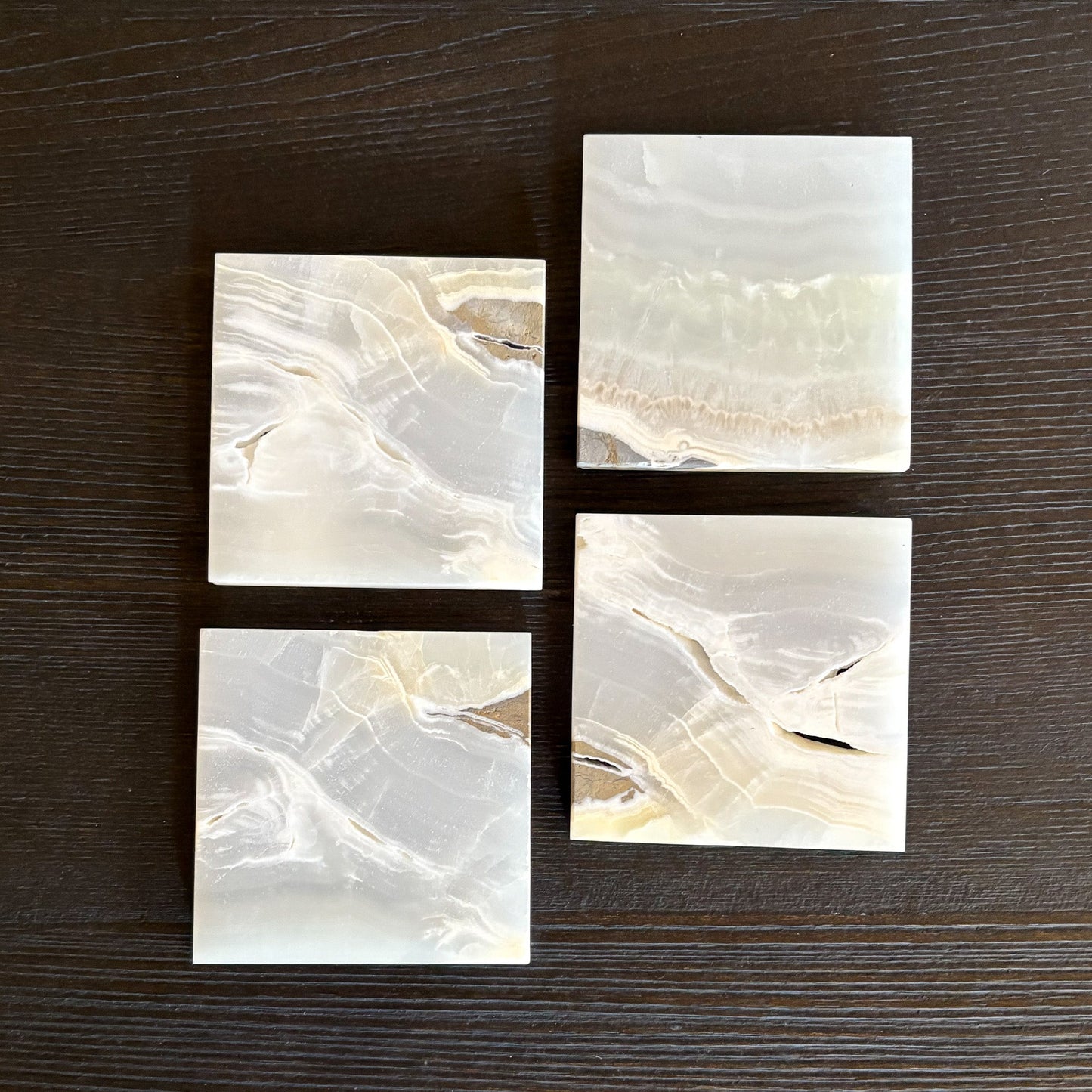 natural onyx stone coaster set