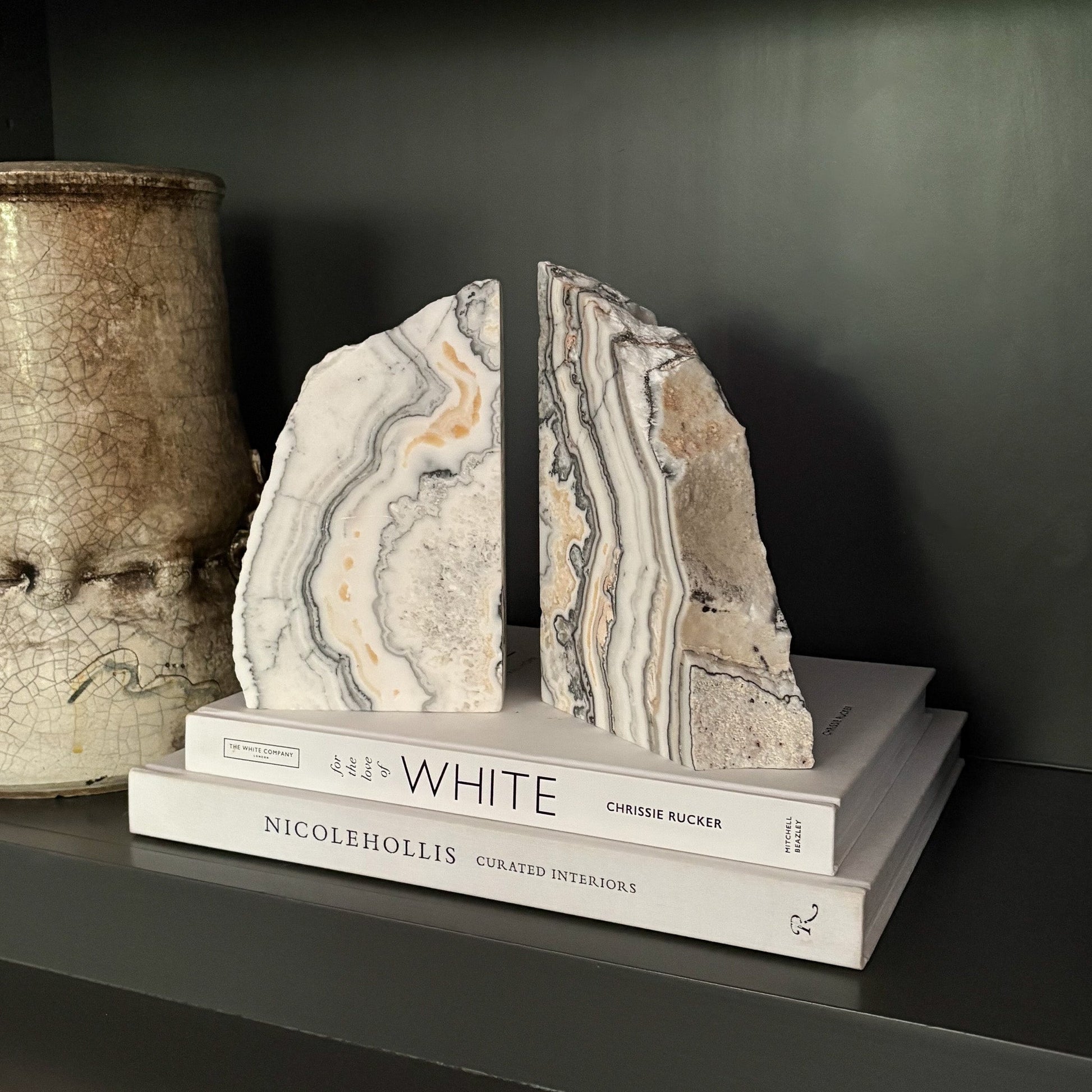 natural stone bookend pair
