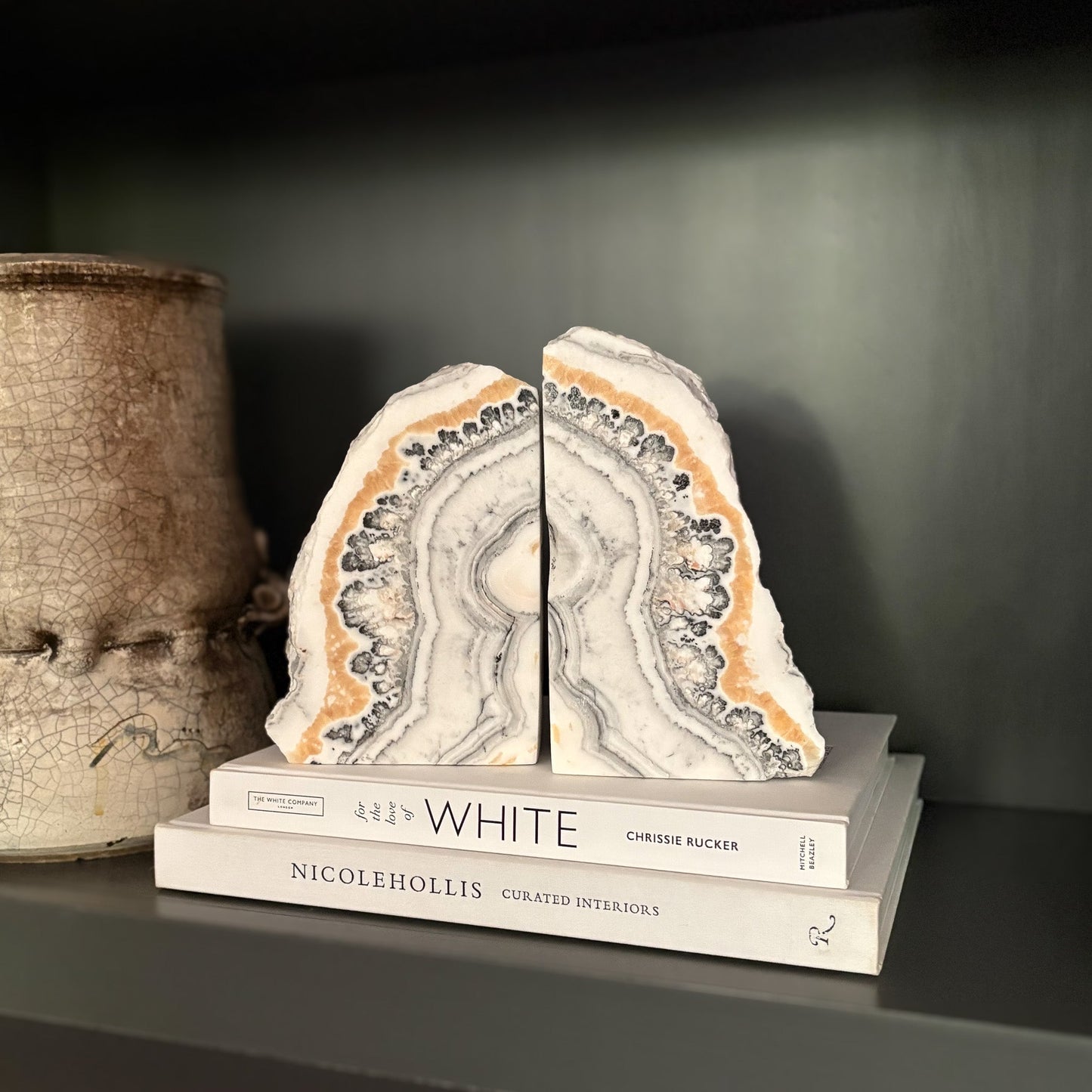 natural stone bookends