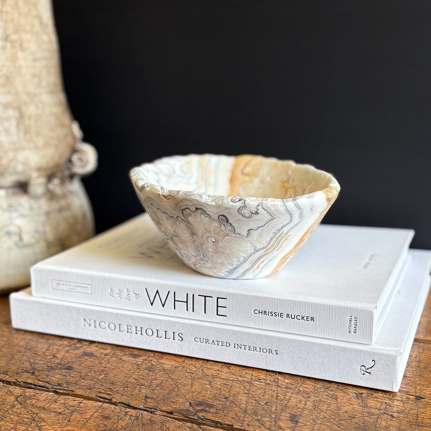 modenr organic home decor, rustic onyx bowl