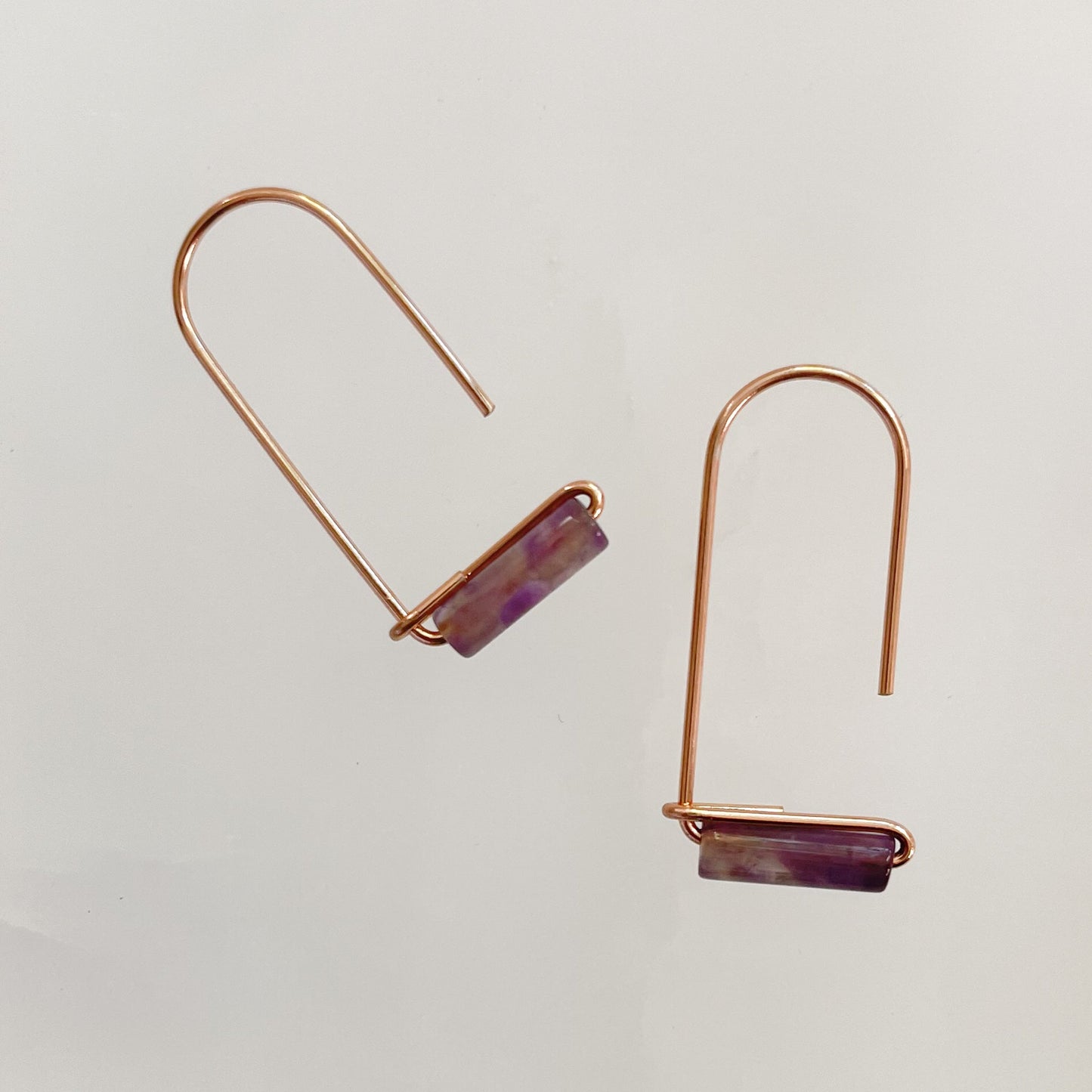 Amethyst Drop Earrings - Rare Earth Mercantile