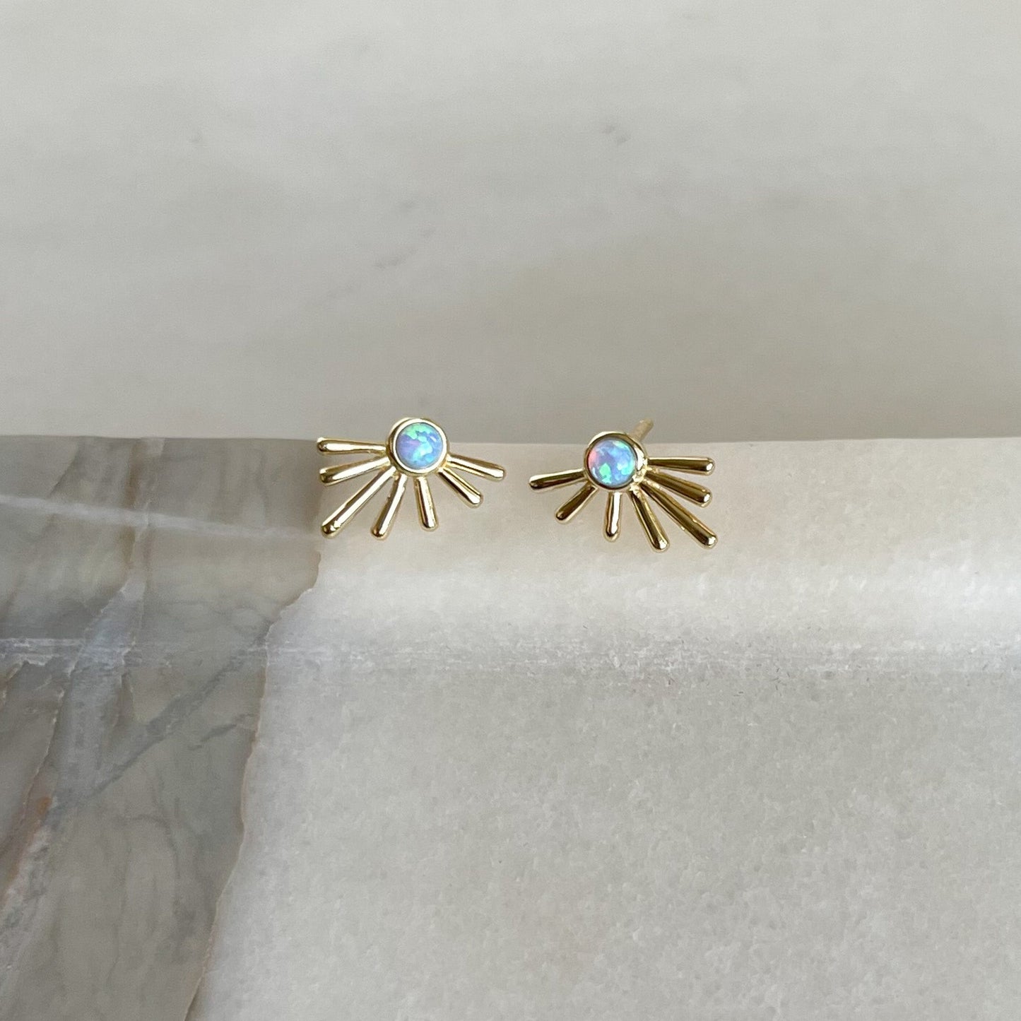 boho fire opal earrings