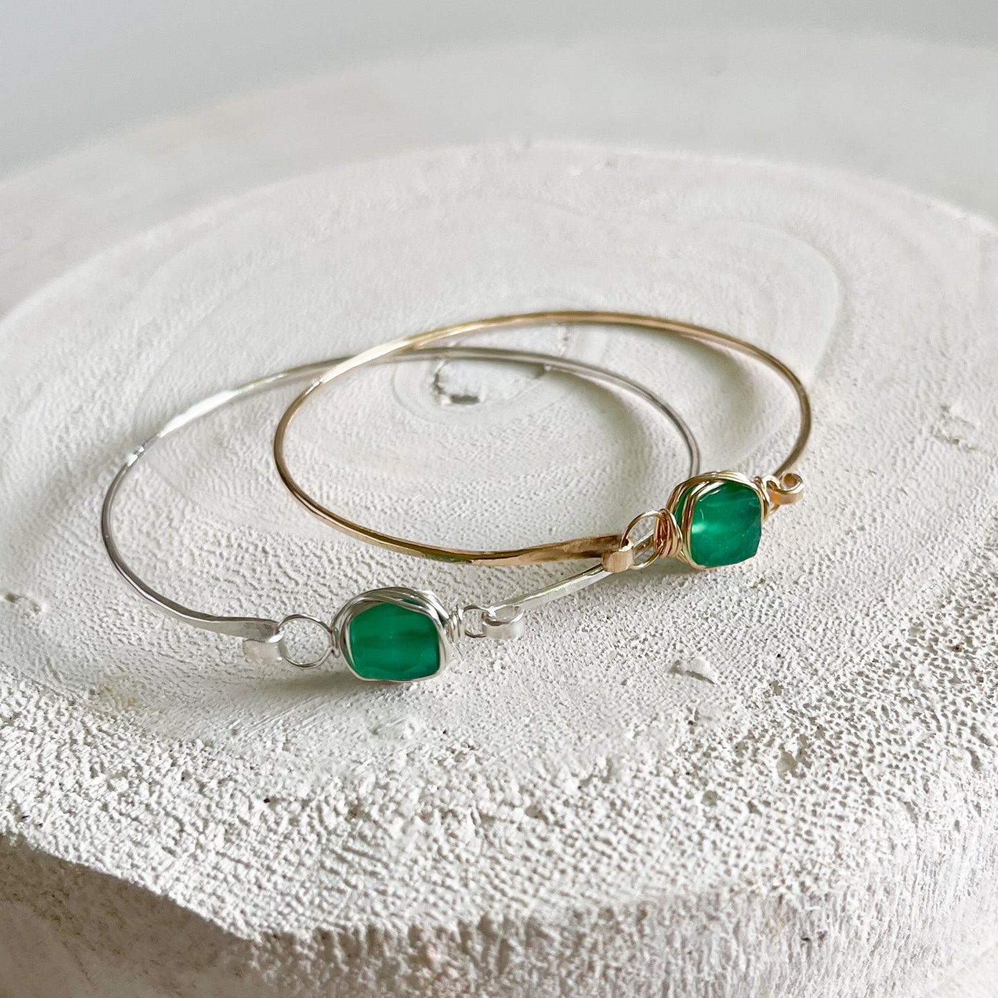 Green Crystal Bracelets, Green ONyx Silver Bracelet, Green Onuyx Gold Bracelet