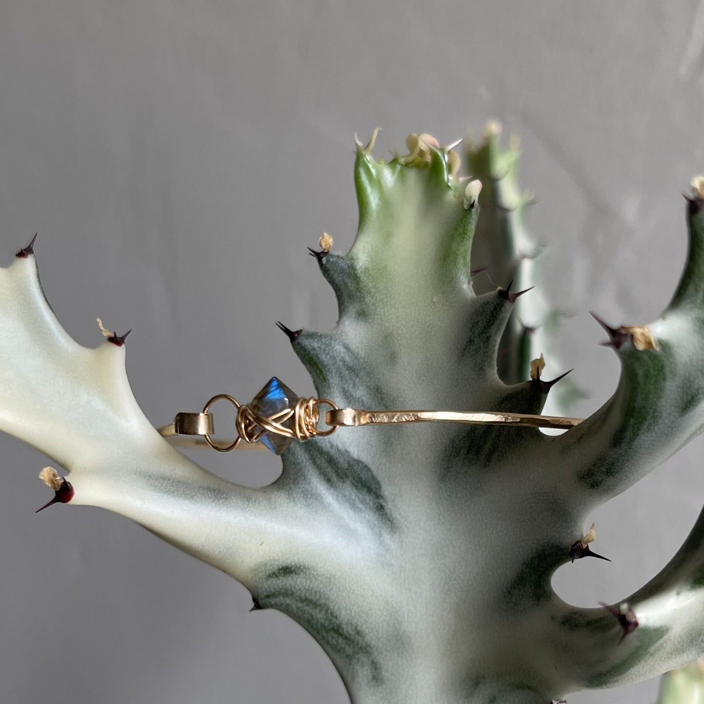 gold labradorite stacking bracelet