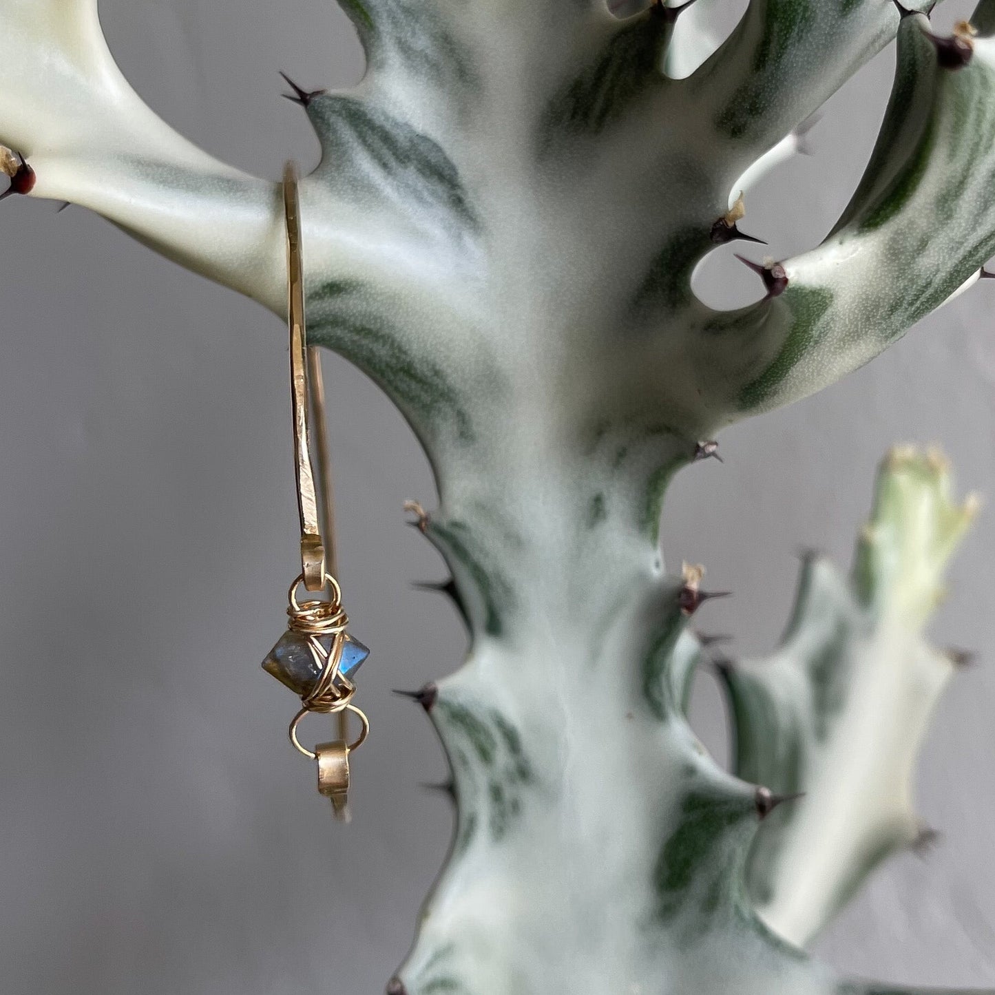 labradorite gold minimalist bracelet