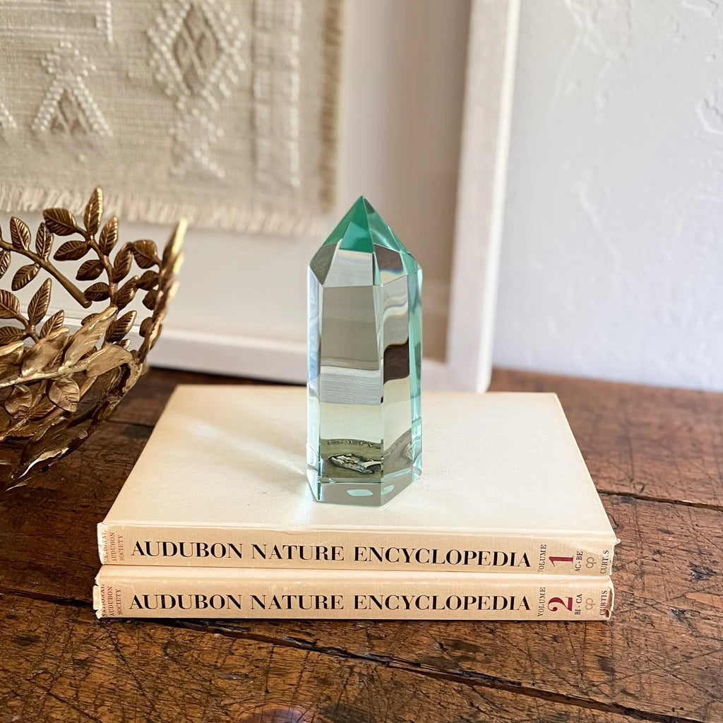 Adding a Pop of Color: Decorating Your Home Office with the Faceted Green Glass Point
