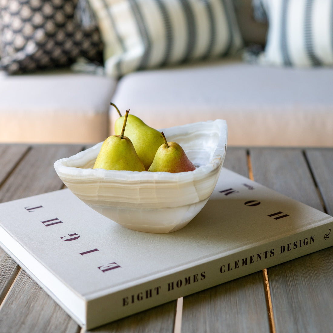 Decorative onyx fruit bowl