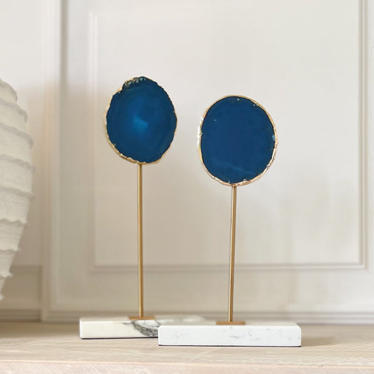 blue agate statues