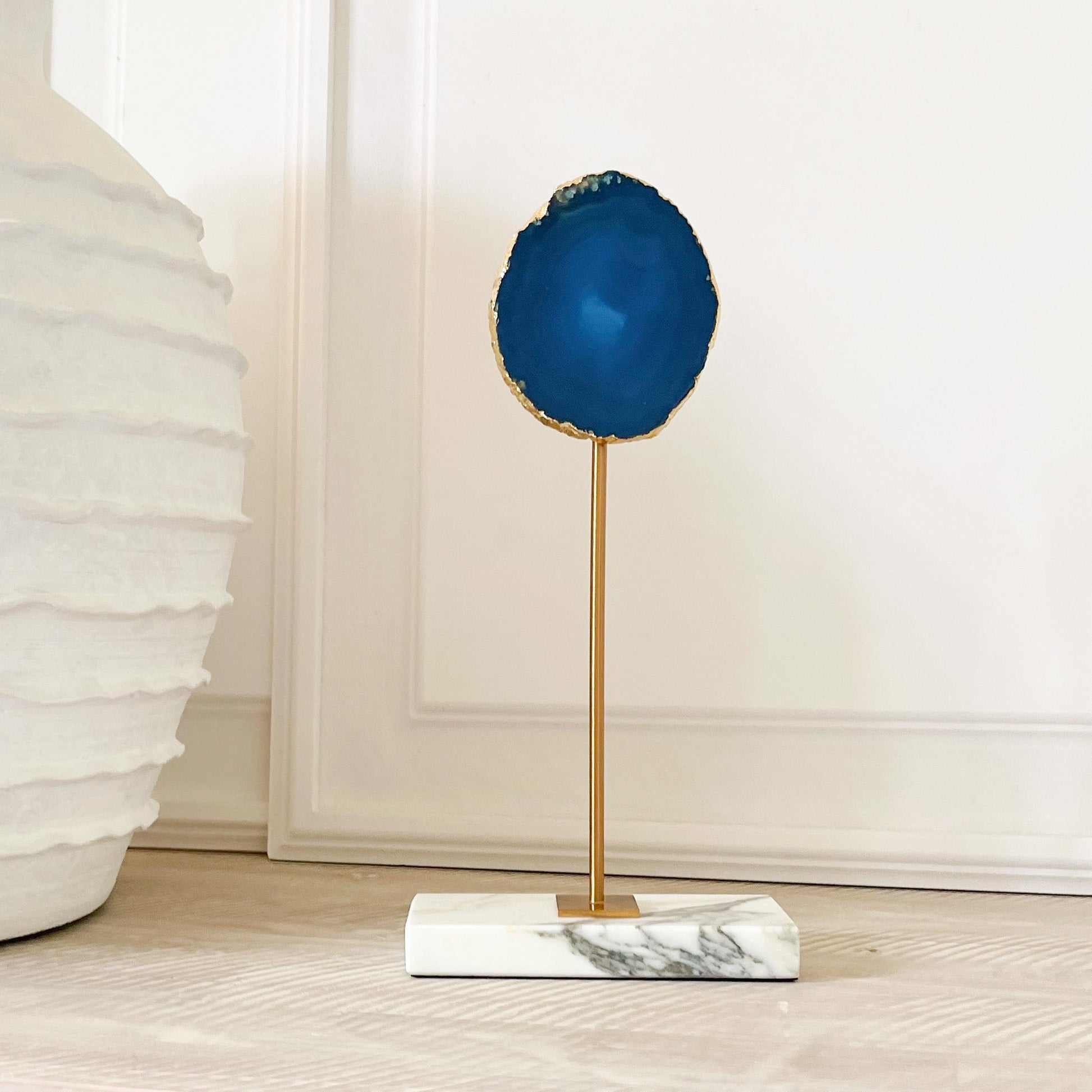 blue agate decorative object
