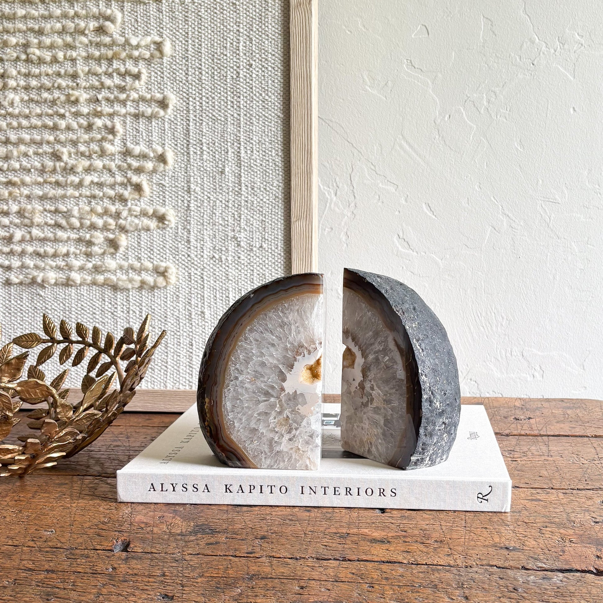 natural stone bookend pair