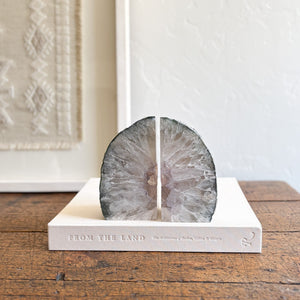 brazilian agate geode center bookends