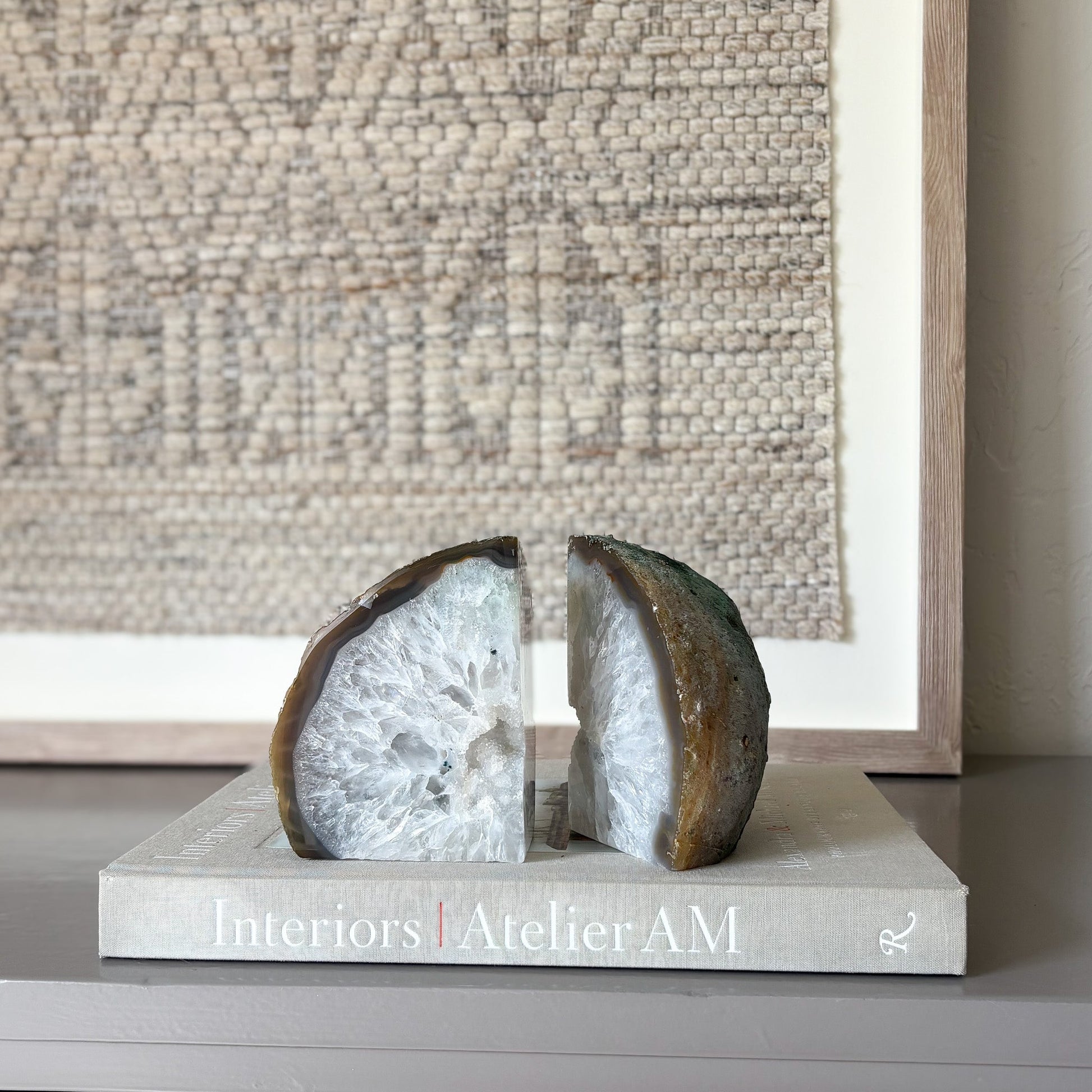 natural stone bookends, natural stone home decor