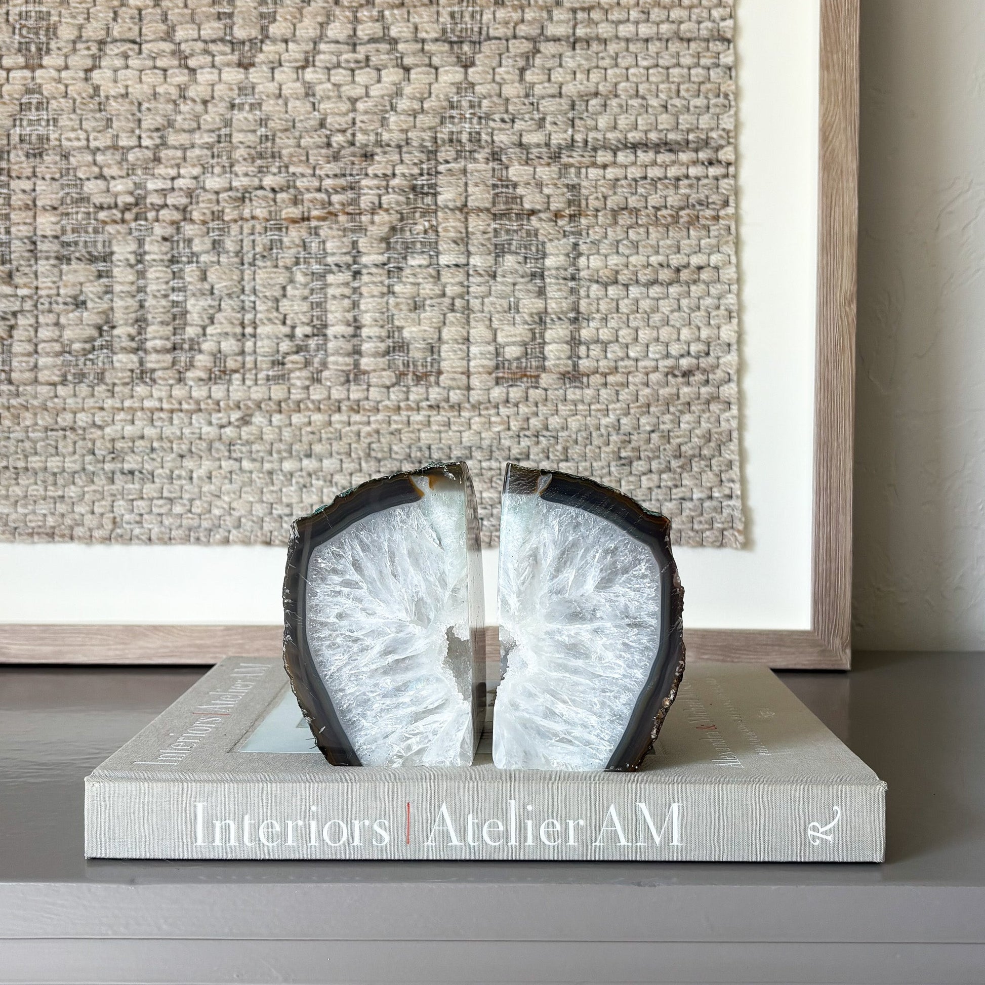 natural stone bookend pair
