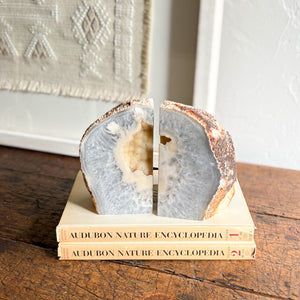 geode bookends, neutral home accents