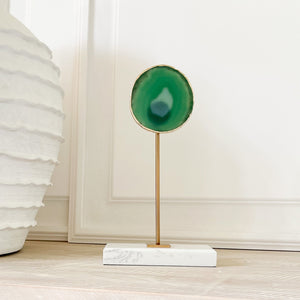 green agate sculpture