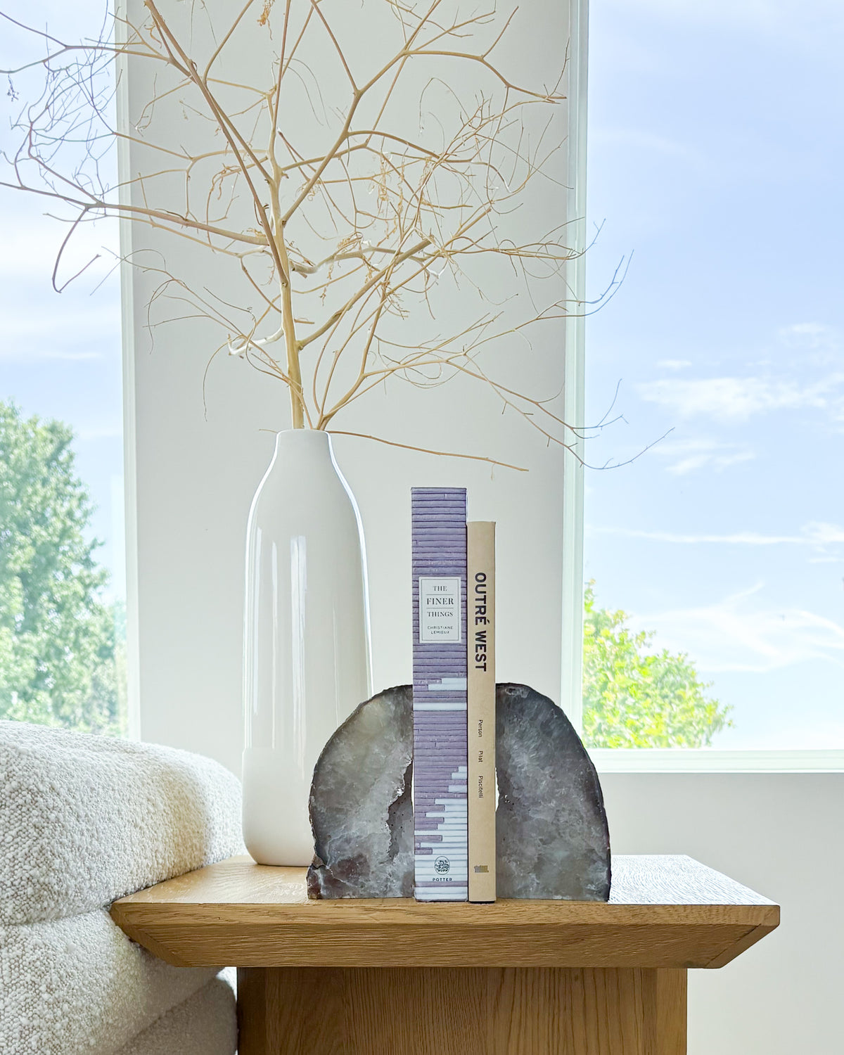 - Agate druzy bookend pair with natural crystal formations