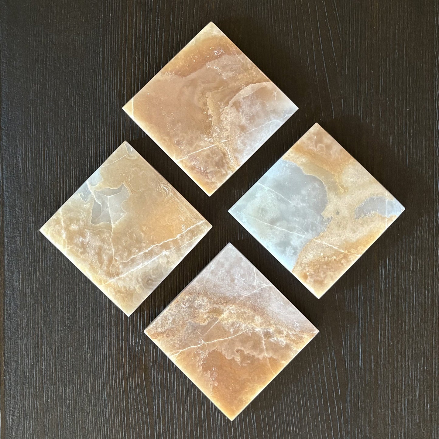 natural onyx stone coaster set, natural home accents